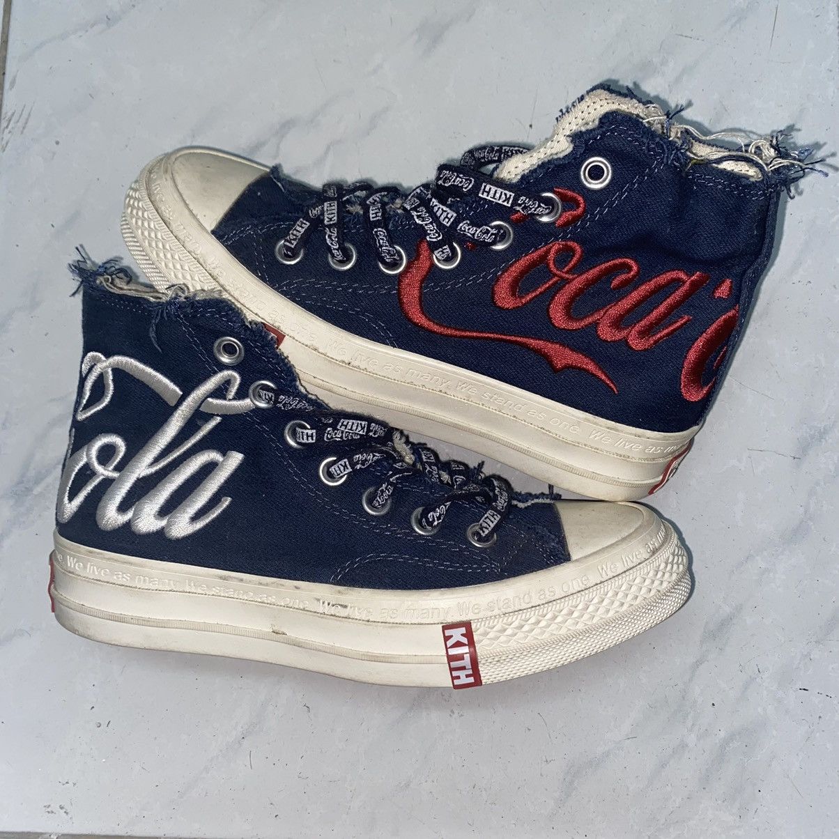 Converse kith navy best sale