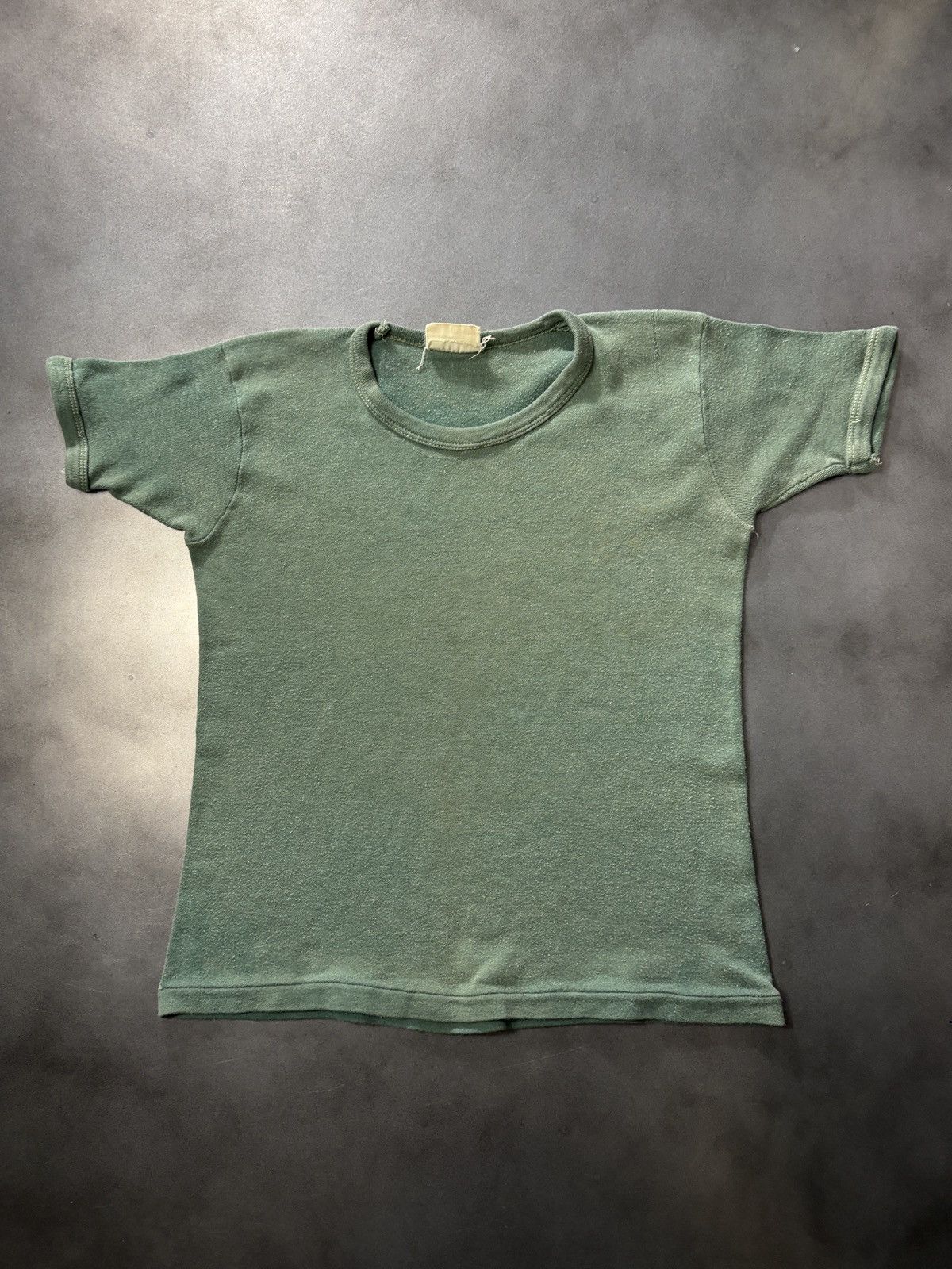 True Vintage Blank Tee 1960s 70s Thrashed Faded Baby T Splat