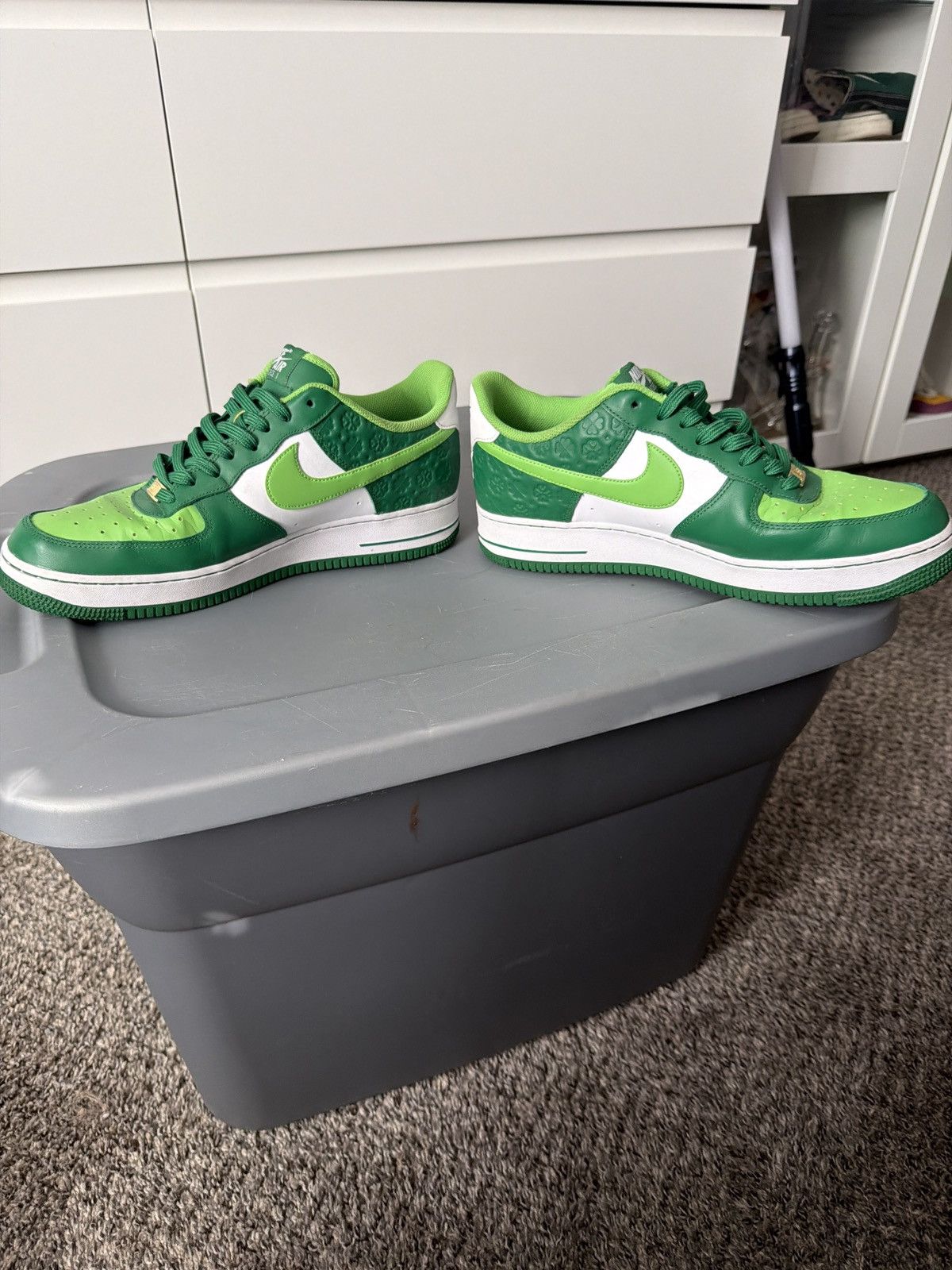 Nike St. Patrick’s Day Air force 1s Size US 11.5 / EU 44-45 - 3 Thumbnail