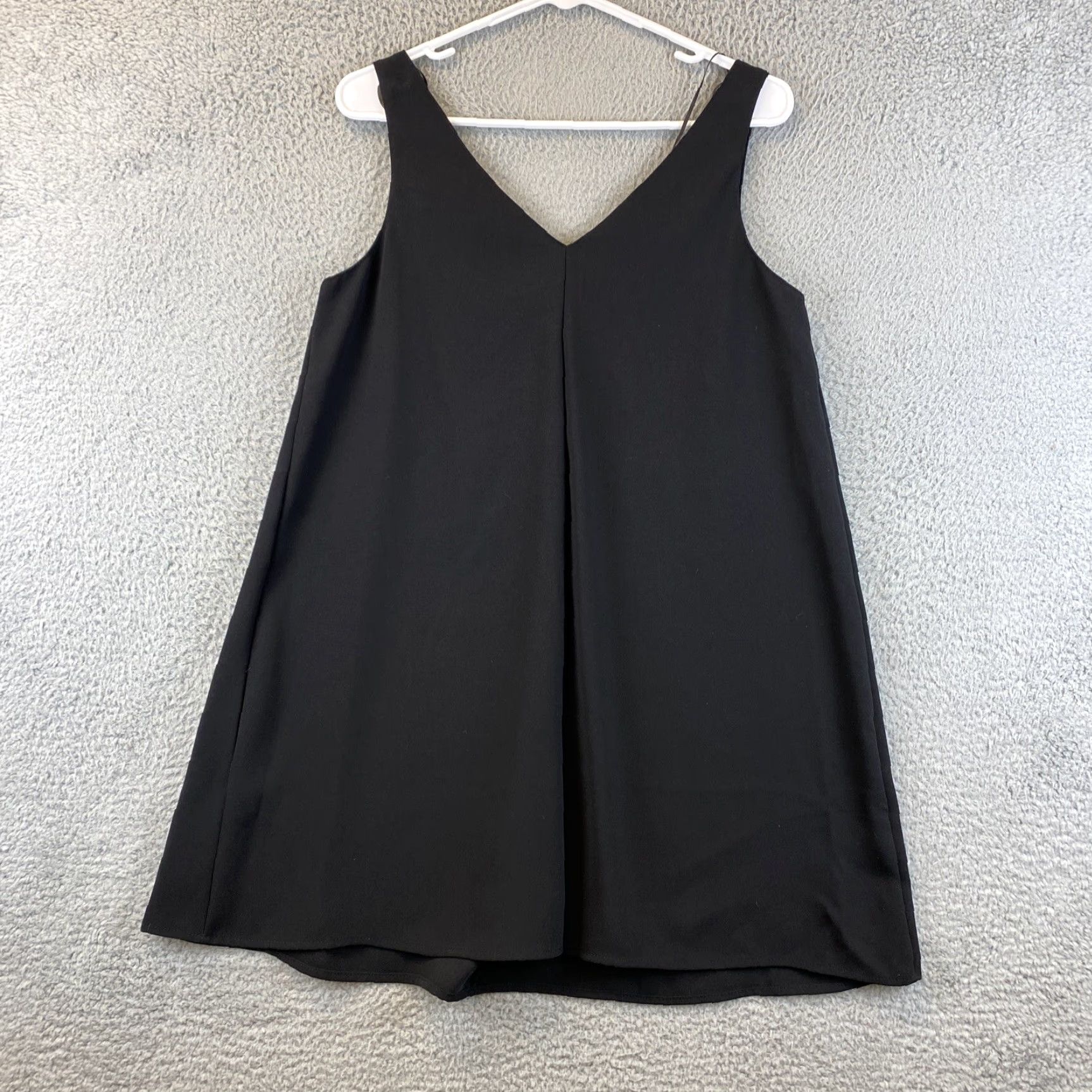 Zara ZARA Basic Collection Women's Flare Blouse Sleeveless V-Neck Black Size M Party Cocktail Chiffon Size M / US 6-8 / IT 42-44 - 7 Thumbnail