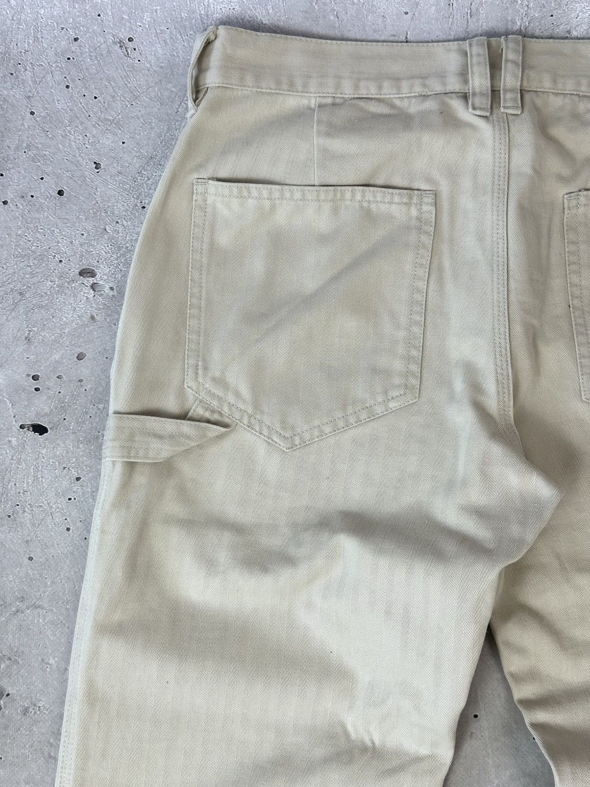Isabel Marant Etoile Isabel Marant Etoile Stripped Beige Carpenter Cotton Jeans Size 25" / US 0 / IT 36 - 11 Thumbnail