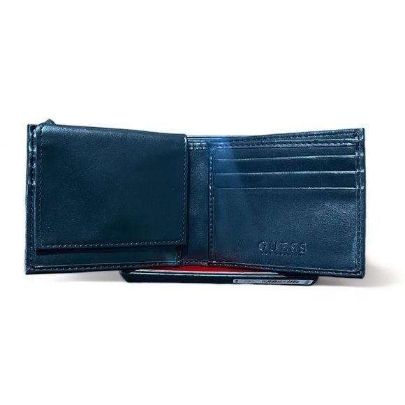 Guess Guess Men's Wallet in Fine Leather Men's, Black White Size ONE SIZE - 5 Thumbnail
