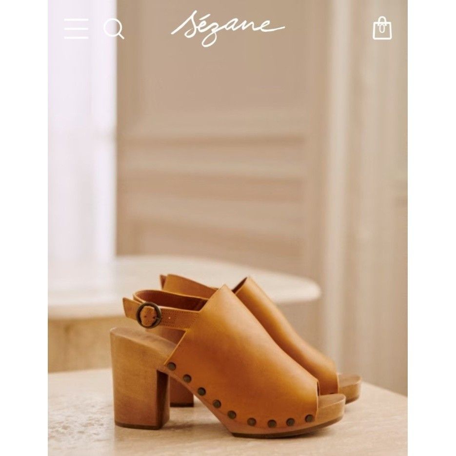 Sezane Sezane Dakota High Terracotta Wooden Buckle Chunky Platform Size US 7.5 / IT 37.5 - 13 Thumbnail