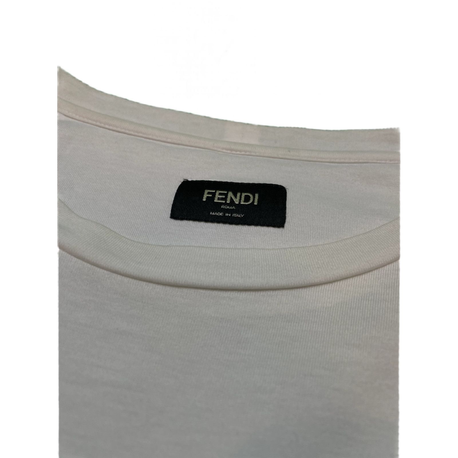Fendi Fendi Eye Monster Zip White & Grey Tee Size US M / EU 48-50 / 2 - 3 Thumbnail