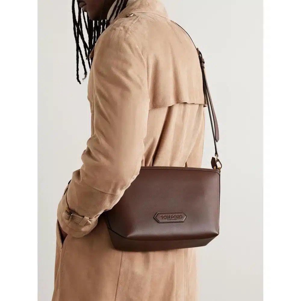 Tom Ford o1loc1c0825 H0634 Size: OS / Trapezoid Pouch in Brown Size ONE SIZE - 4 Thumbnail