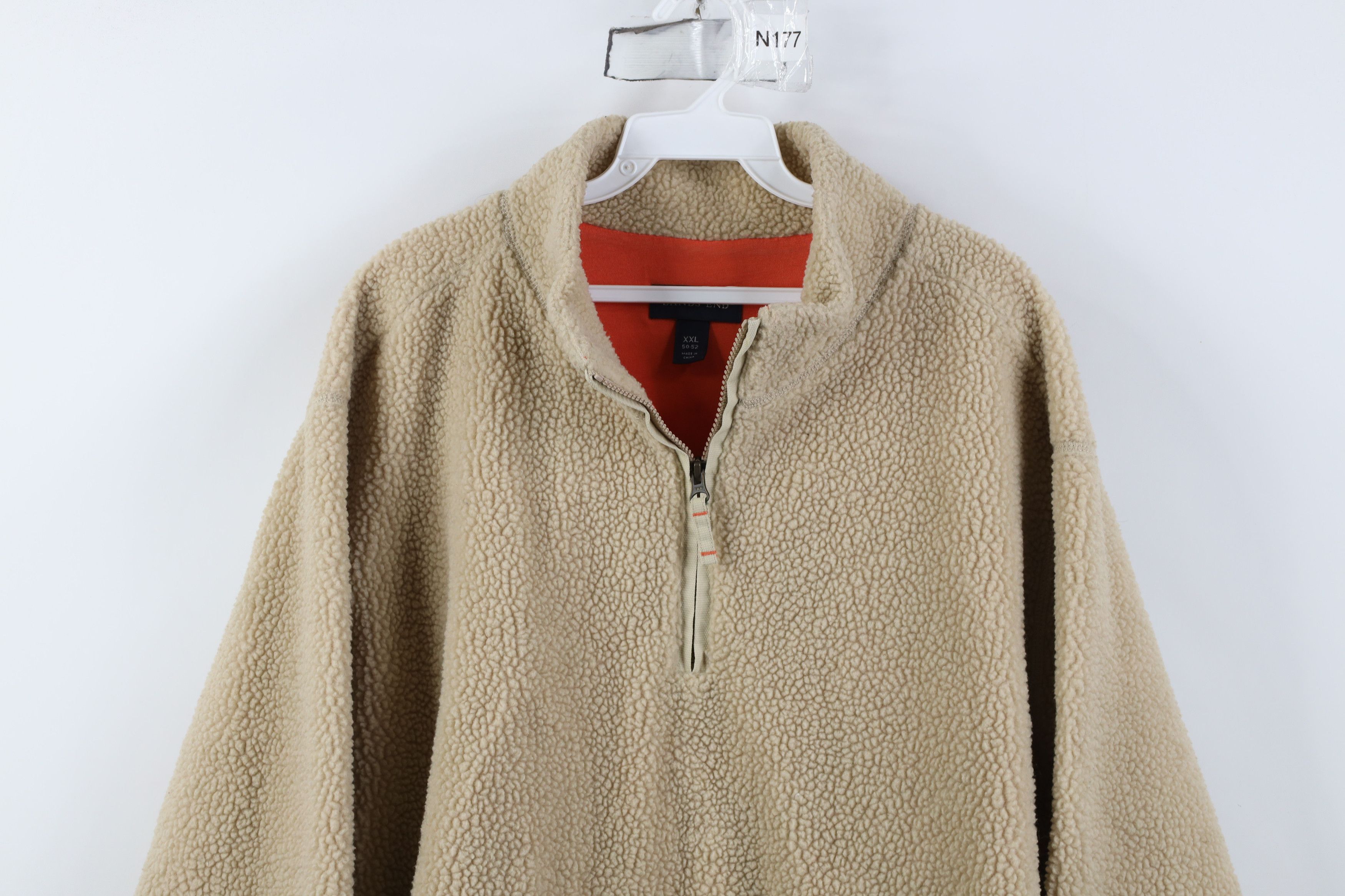 Lands' End Vintage Y2K Lands End Deep Pile Fleece Half Zip Sweater Size US XXL / EU 58 / 5 - 2 Thumbnail