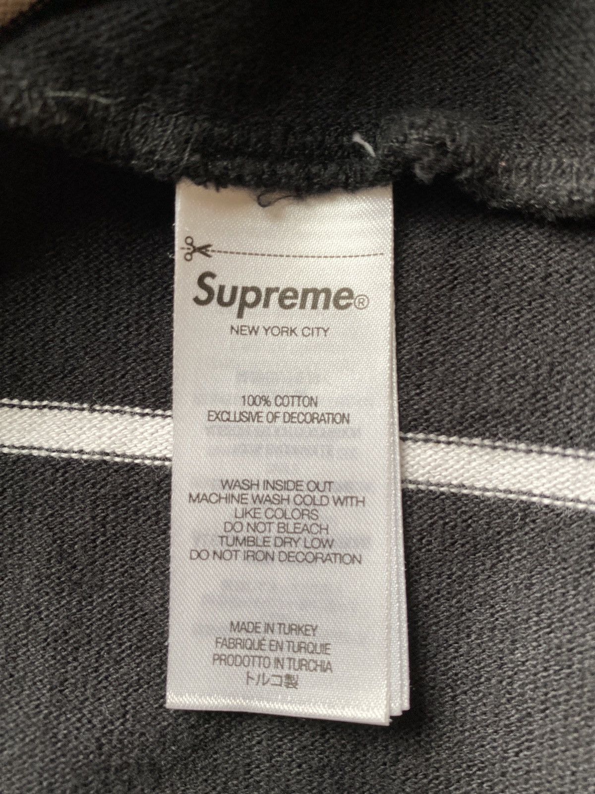 Supreme Supreme Stripe Raglan L/S Top Black Sz M | Grailed