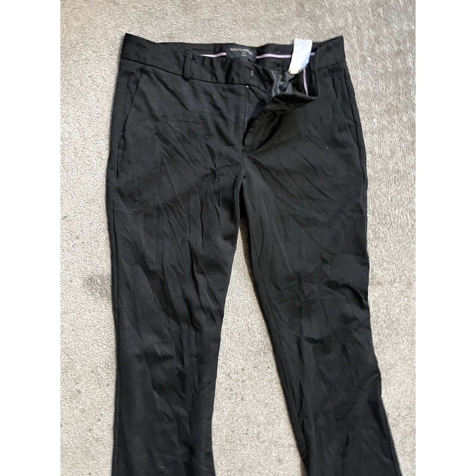 Banana Republic Banana Republic Logan Black Mid Rise Straight Dress Pants Women’s Size 4 Size 27" / US 4 / IT 40 - 2 Thumbnail