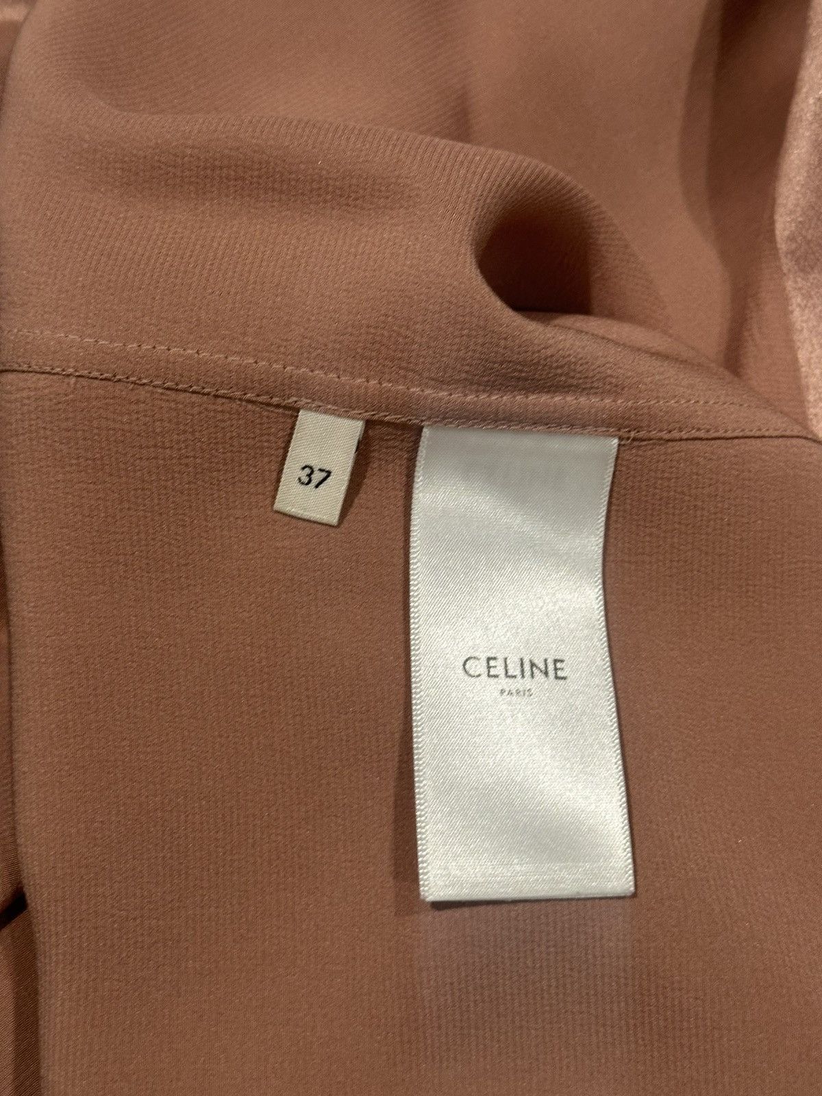 Celine × Hedi Slimane $1500 Satin Silk Loose Shirt 37 Size US S / EU 44-46 / 1 - 9 Thumbnail
