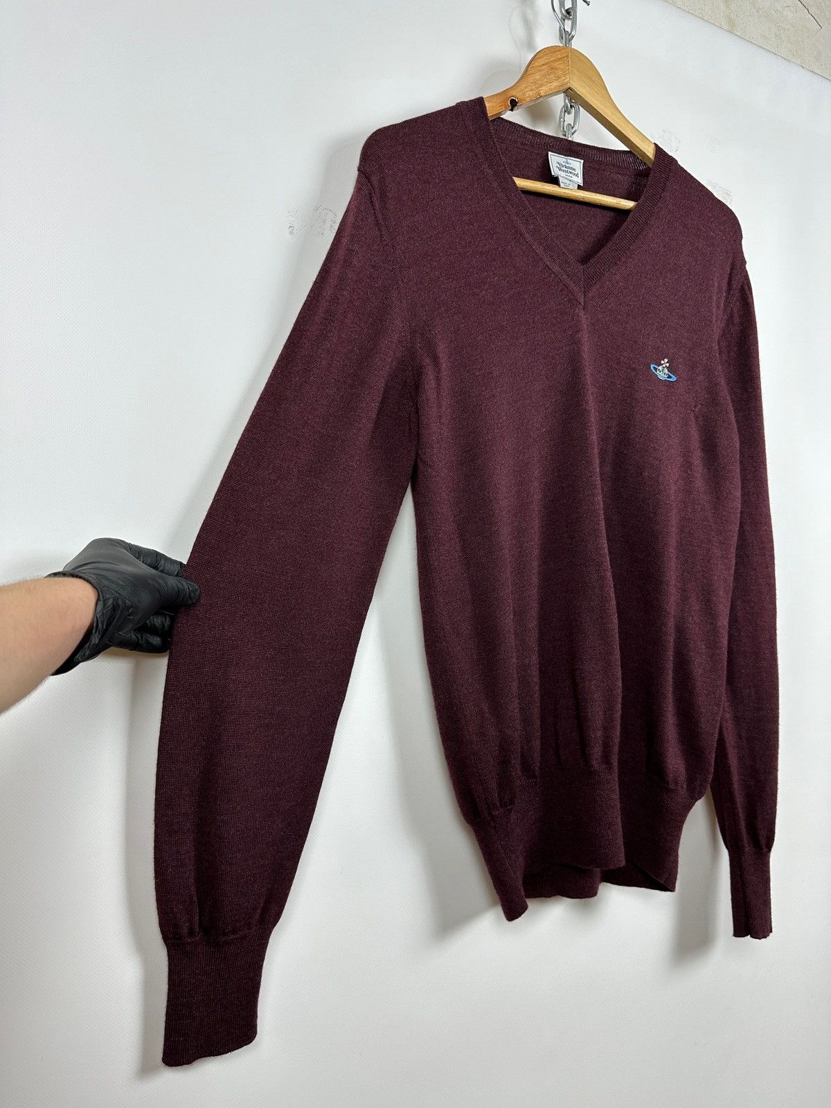 Vivienne Westwood Vivienne Westwood Wool V Neck Jumper Sweater Size US L / EU 52-54 / 3 - 10 Thumbnail