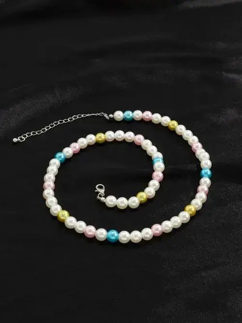 Other Retro Punk Necklace Pearl Choker Size ONE SIZE - 3 Thumbnail