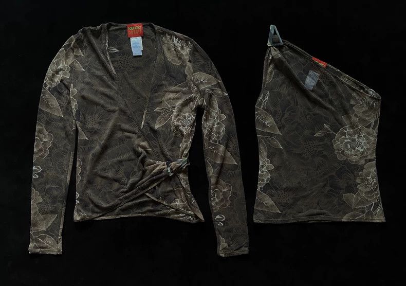 Kenzo Kenzo 1990s Peony Mesh Set Size US L / EU 52-54 / 3 - 1 Thumbnail