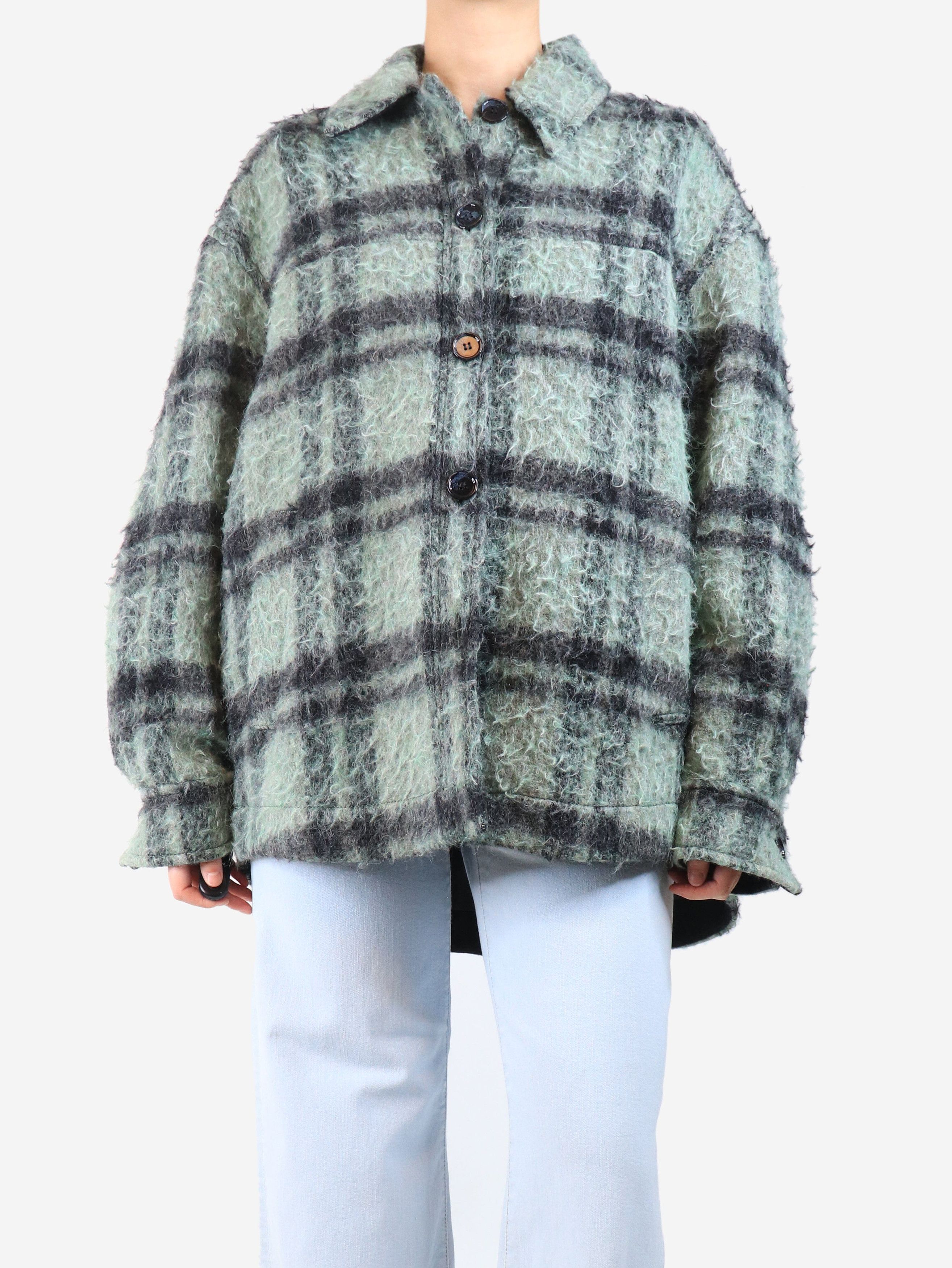 Acne Studios Black and green brushed wool plaid overshirt - S Size S / US 4 / IT 40 - 1 Thumbnail