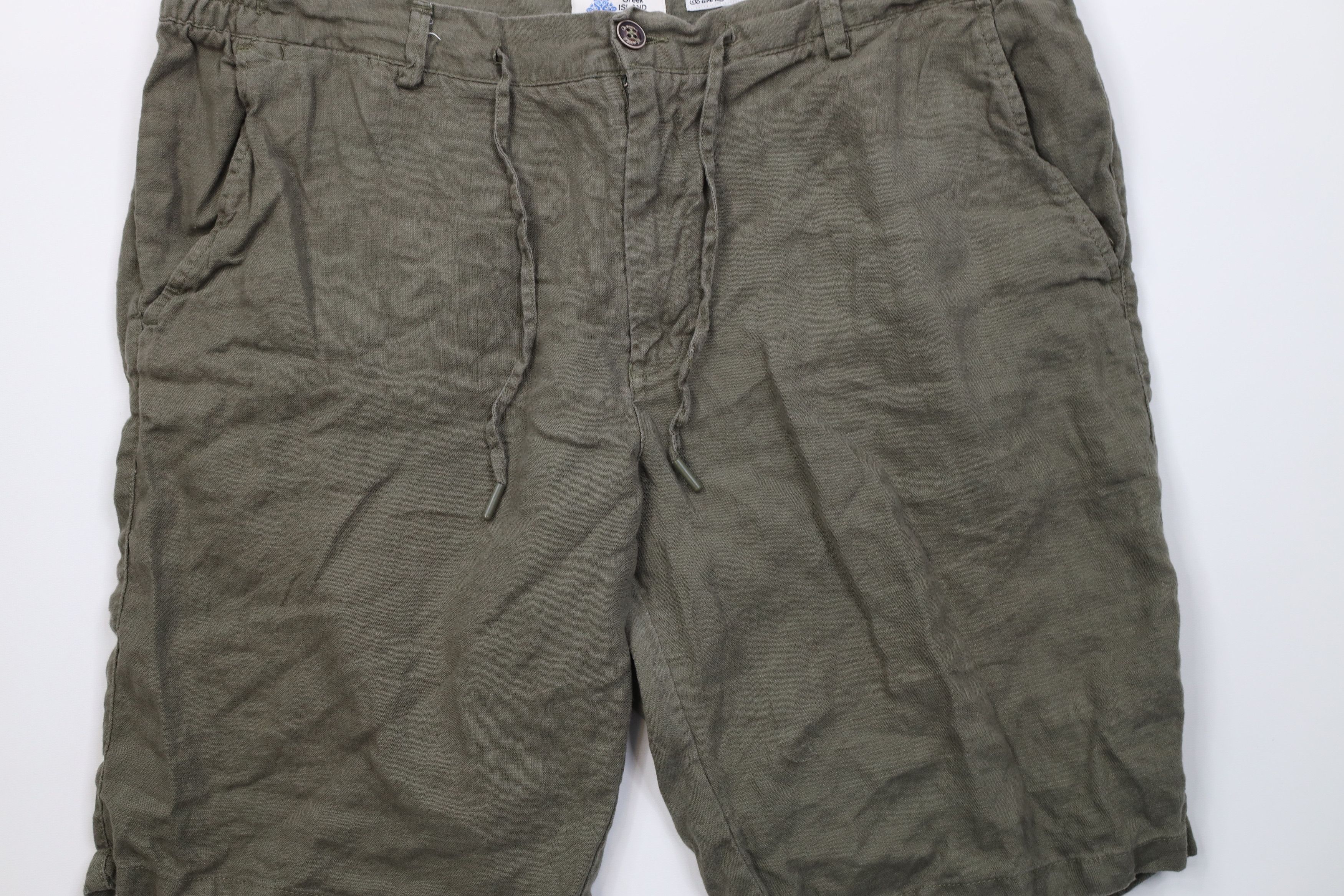 Vintage Vintage Y2K Streetwear Pure Linen Harem Beach Shorts Green Size US 40 / EU 56 - 3 Thumbnail