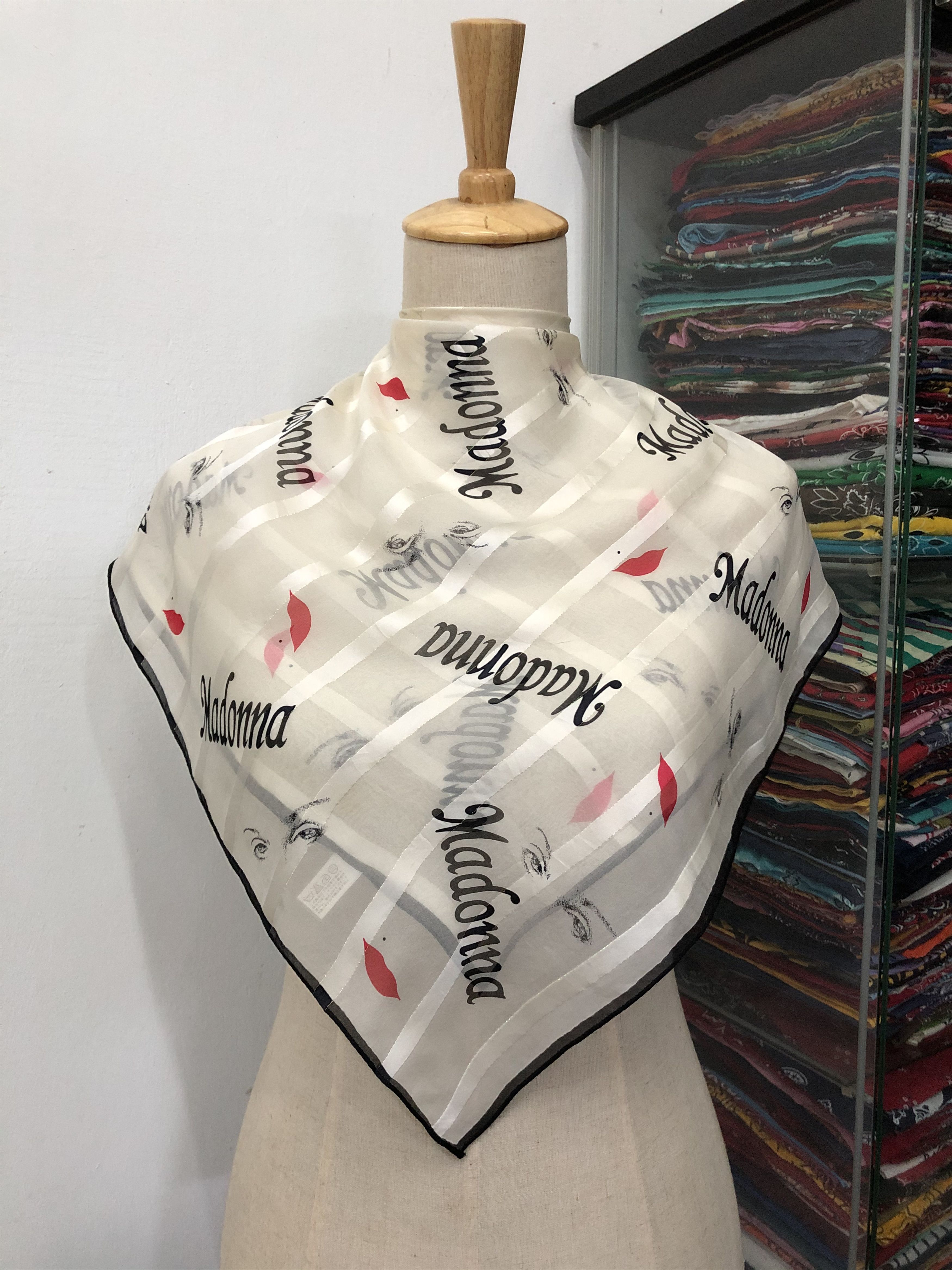 Vintage Vintage Madonna Silk Scarf Size ONE SIZE - 1 Thumbnail