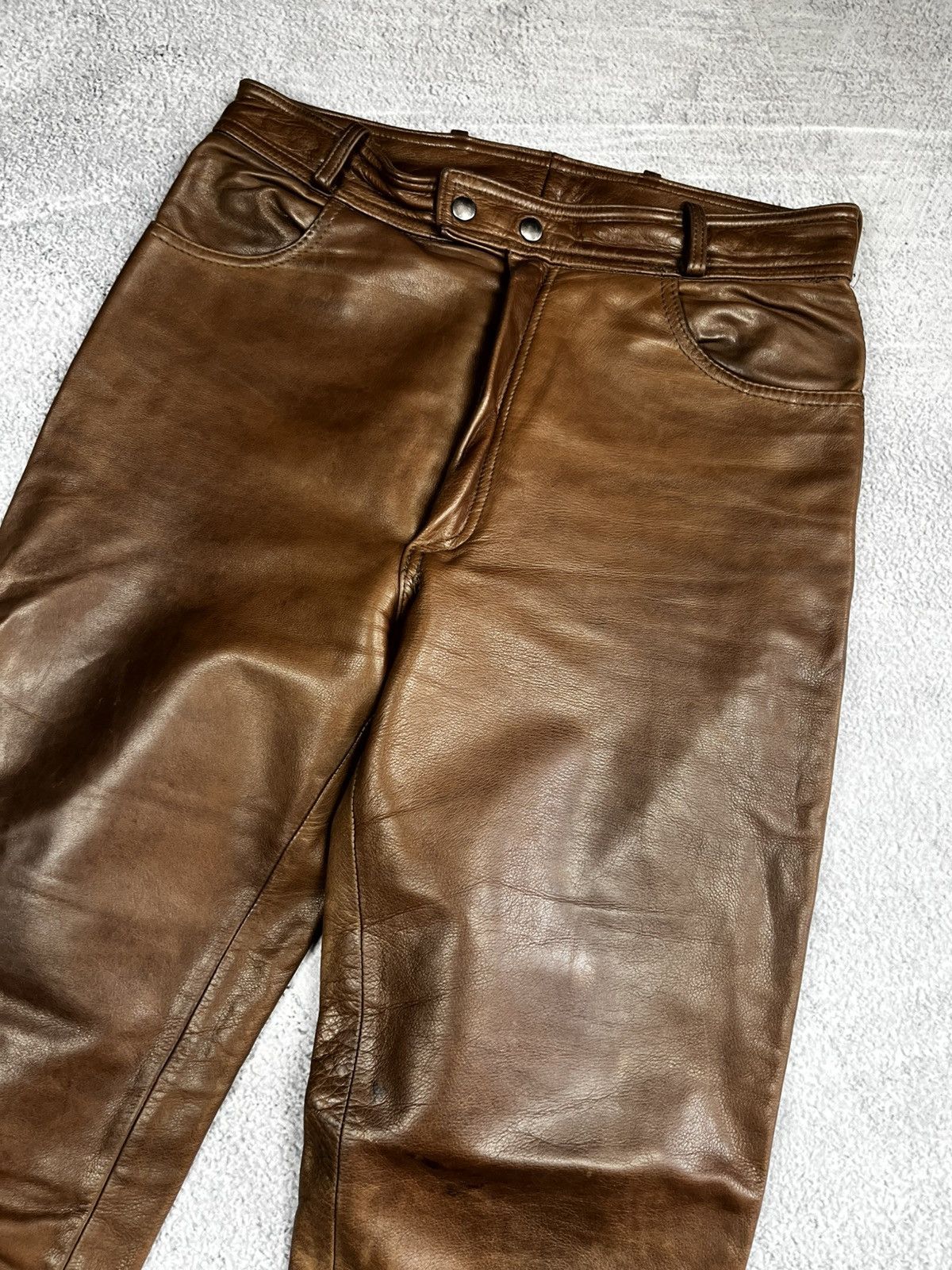 Genuine Leather Leather pants Chrome Hearts style vintage Size 28" / US 6 / IT 42 - 3 Thumbnail