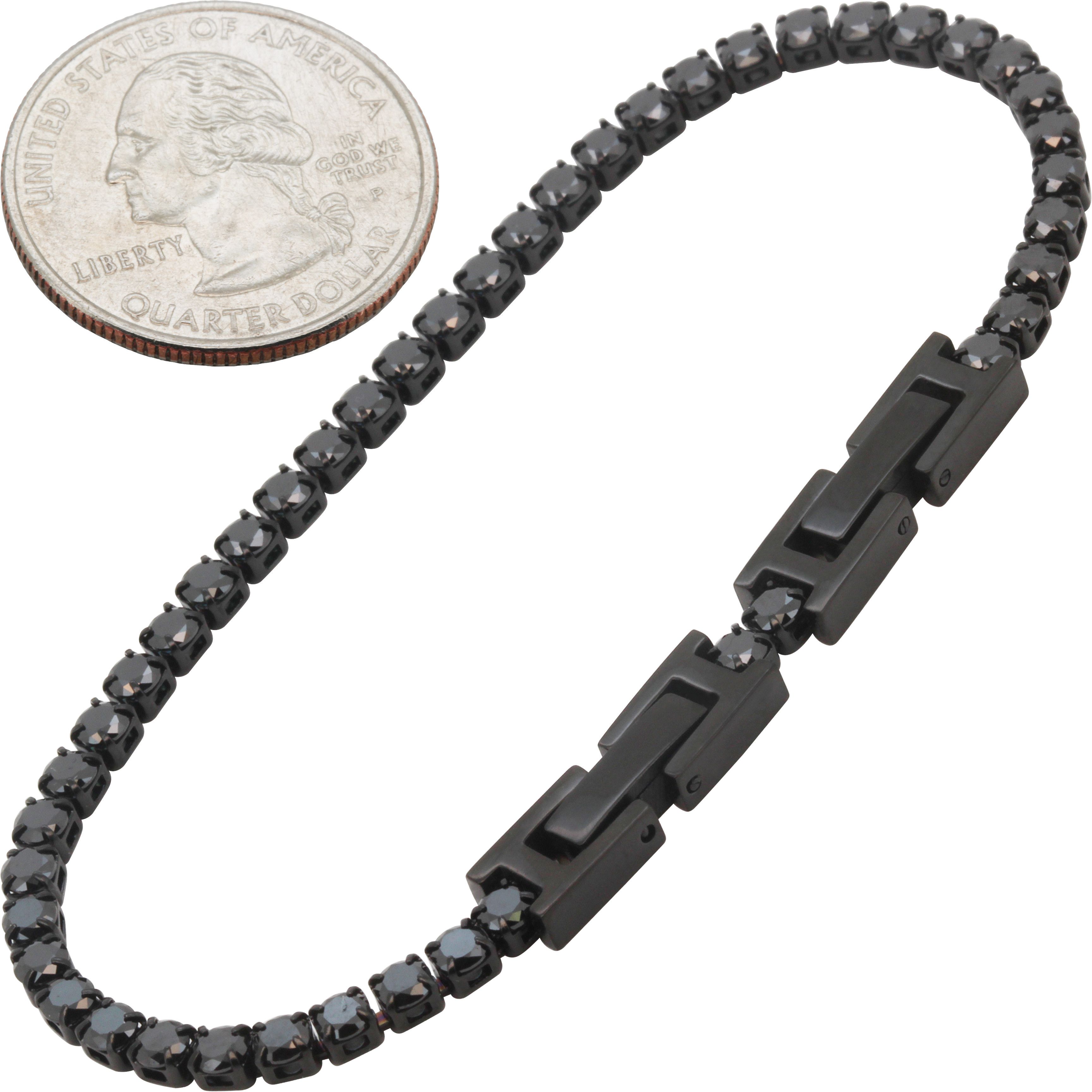 Other 316L SS 18k Black AAA CZ 3mm Tennis Bracelet 6.5”-7.5" Size ONE SIZE - 1 Preview