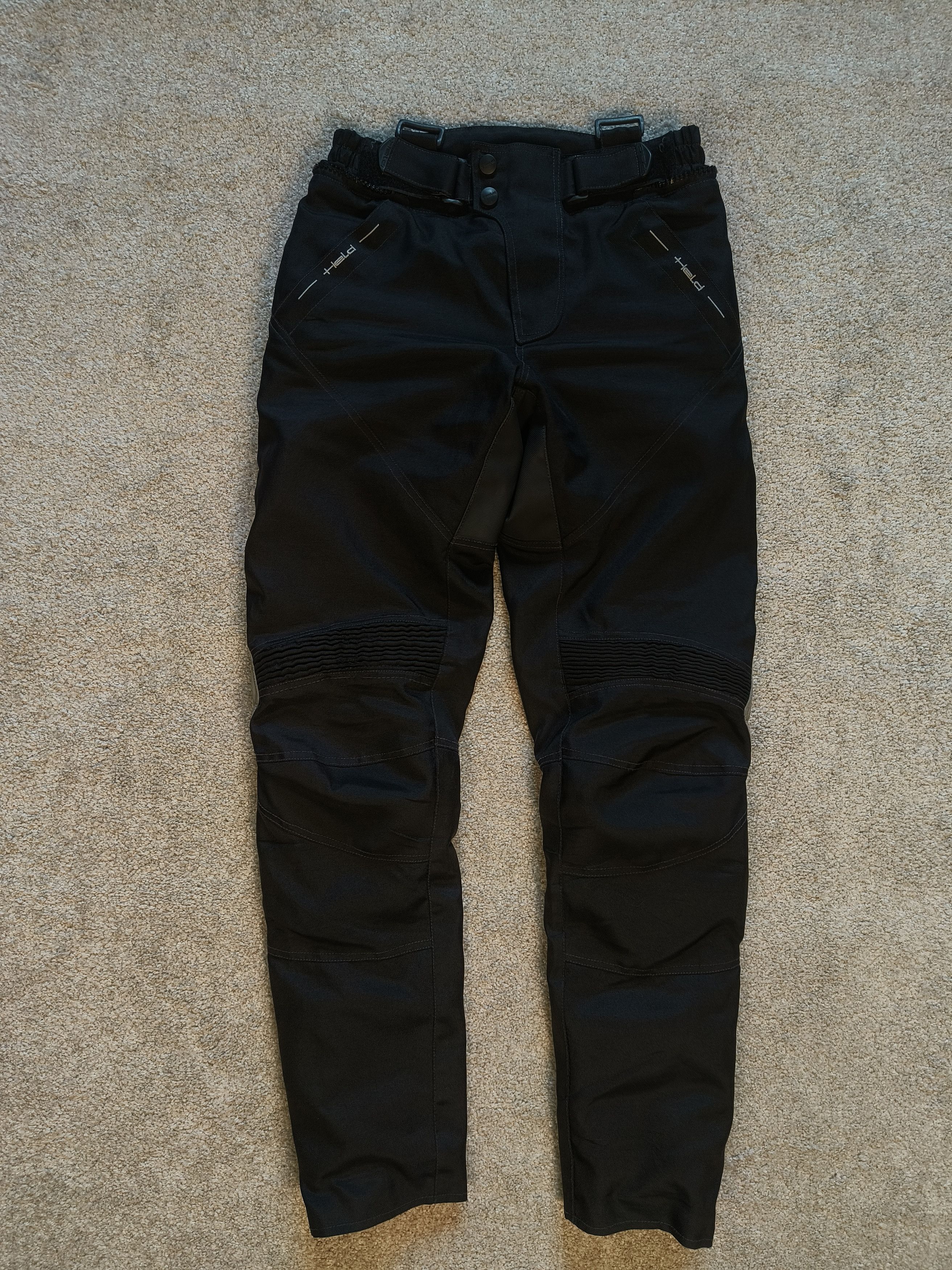 Vintage Held Motorcycle Pants Heavy-duty black textile riding pants Size US 31 - 1 Thumbnail