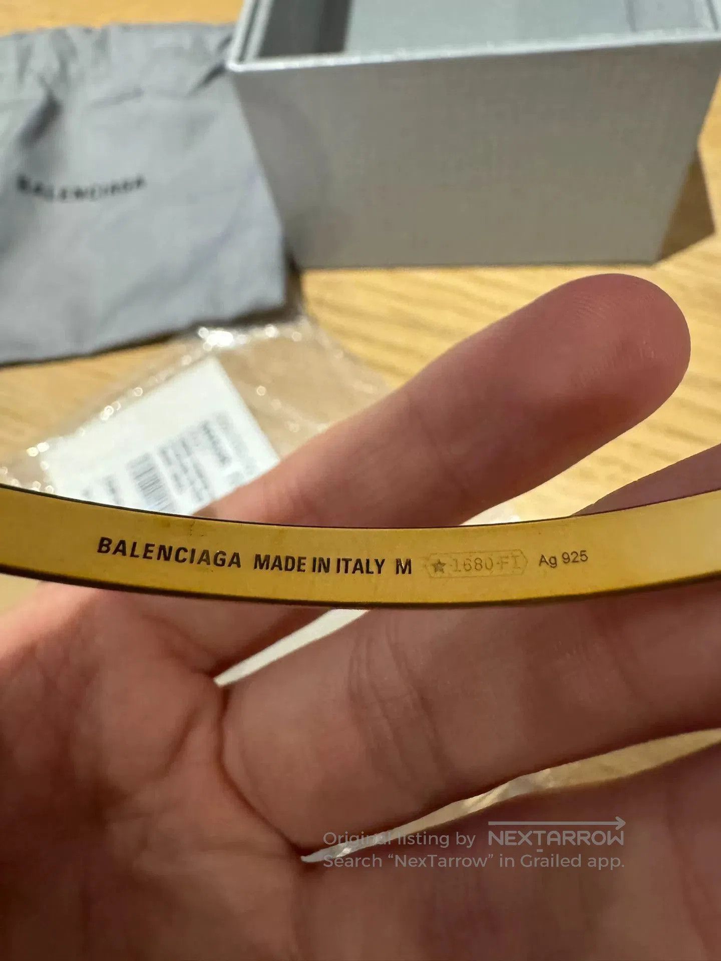 Balenciaga Balenciaga FORCE Gold Adjustable Bracelet. Size ONE SIZE - 2 Thumbnail