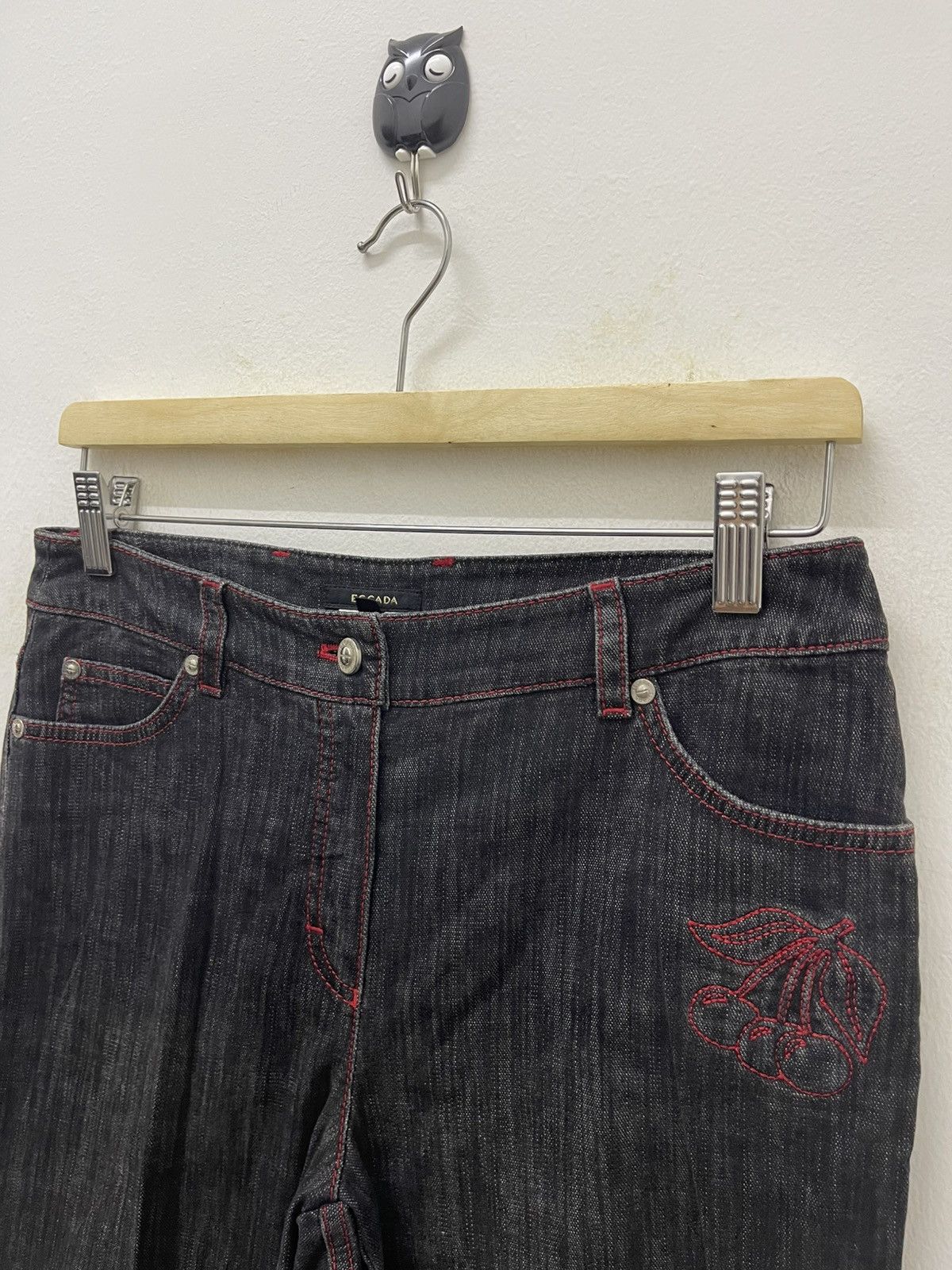 Escada Rare Vintage ESCADA Jeans Cherry Embroidered Flare Bootcut Size US 28 / EU 44 - 5 Thumbnail