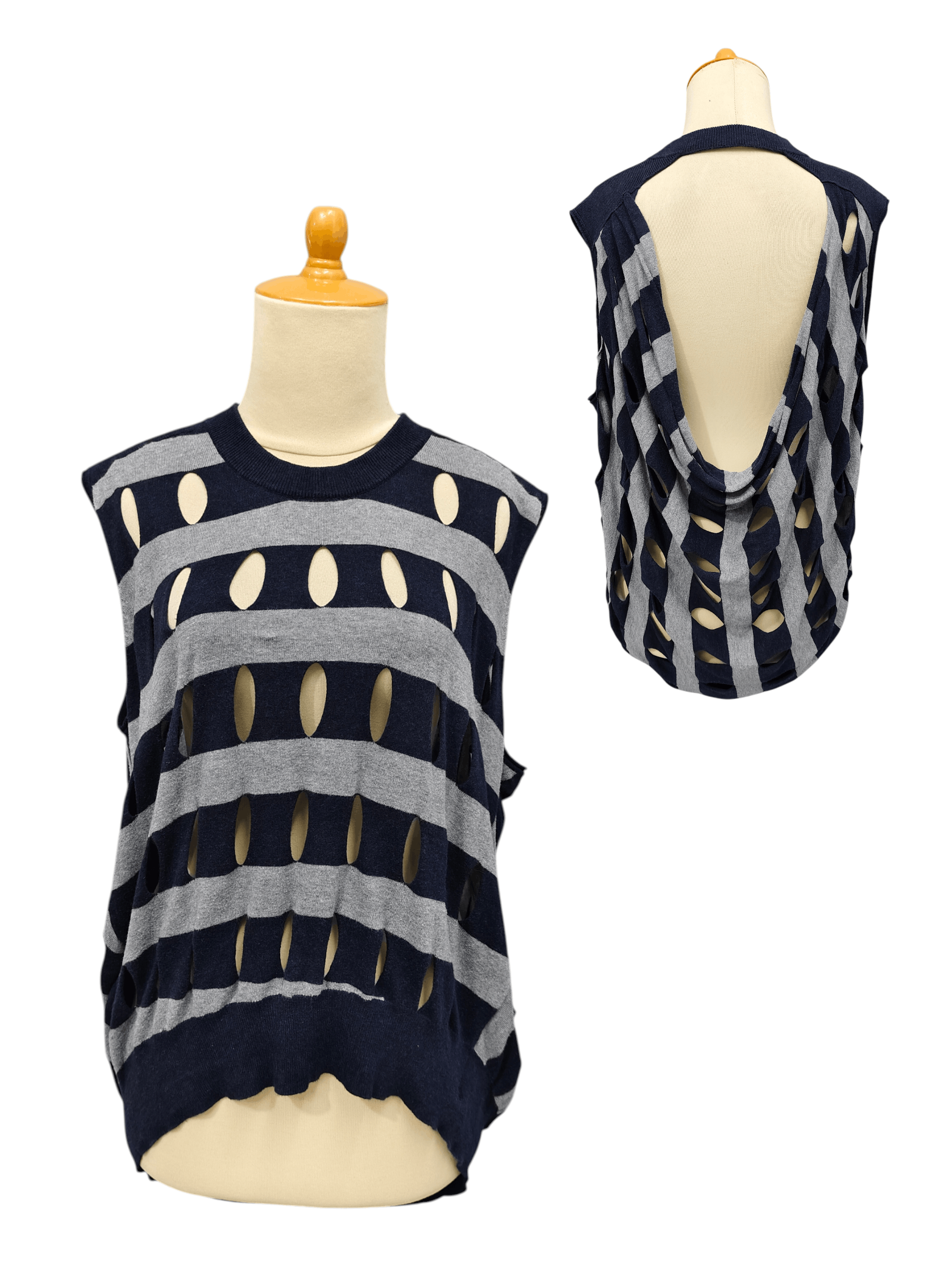 Alexander Wang Alexander Wang💀Deconstucted Cut Out Knit Sleeveless Size L / US 10 / IT 46 - 1 Thumbnail