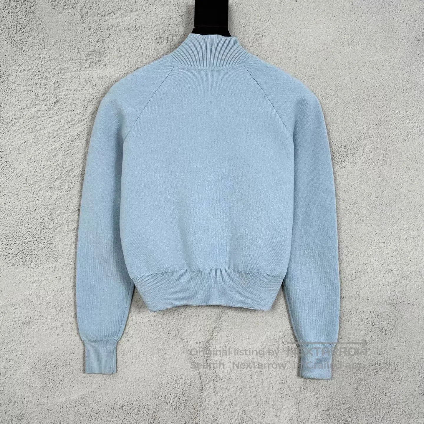 Burberry Blue Zip-Front Bomber Jacket XXS. Size US XXS / EU 40 - 2 Thumbnail