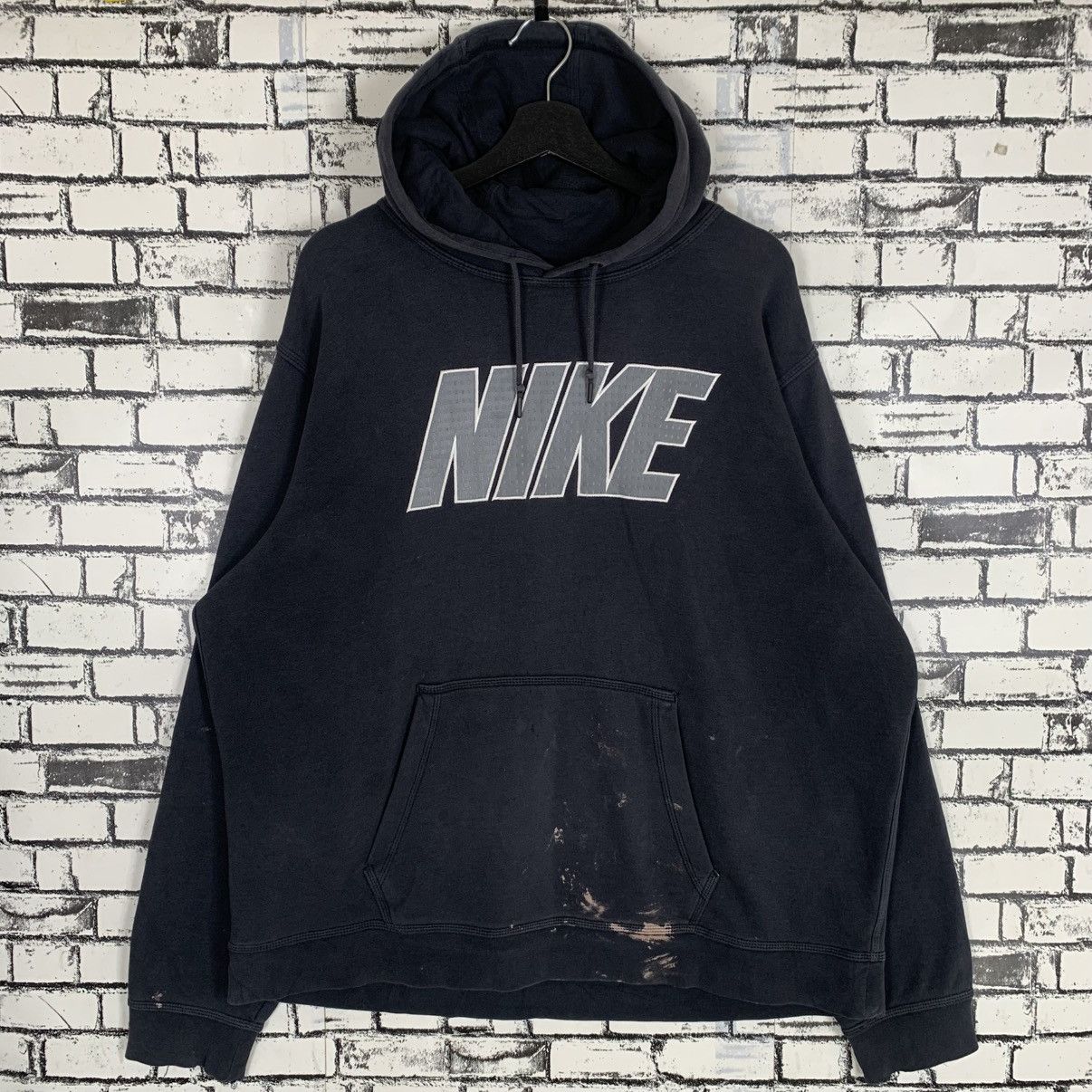 Designer × Nike × Vintage Nike Hoodie Trashed Hoodie Size US XXL / EU 58 / 5 - 1 Thumbnail