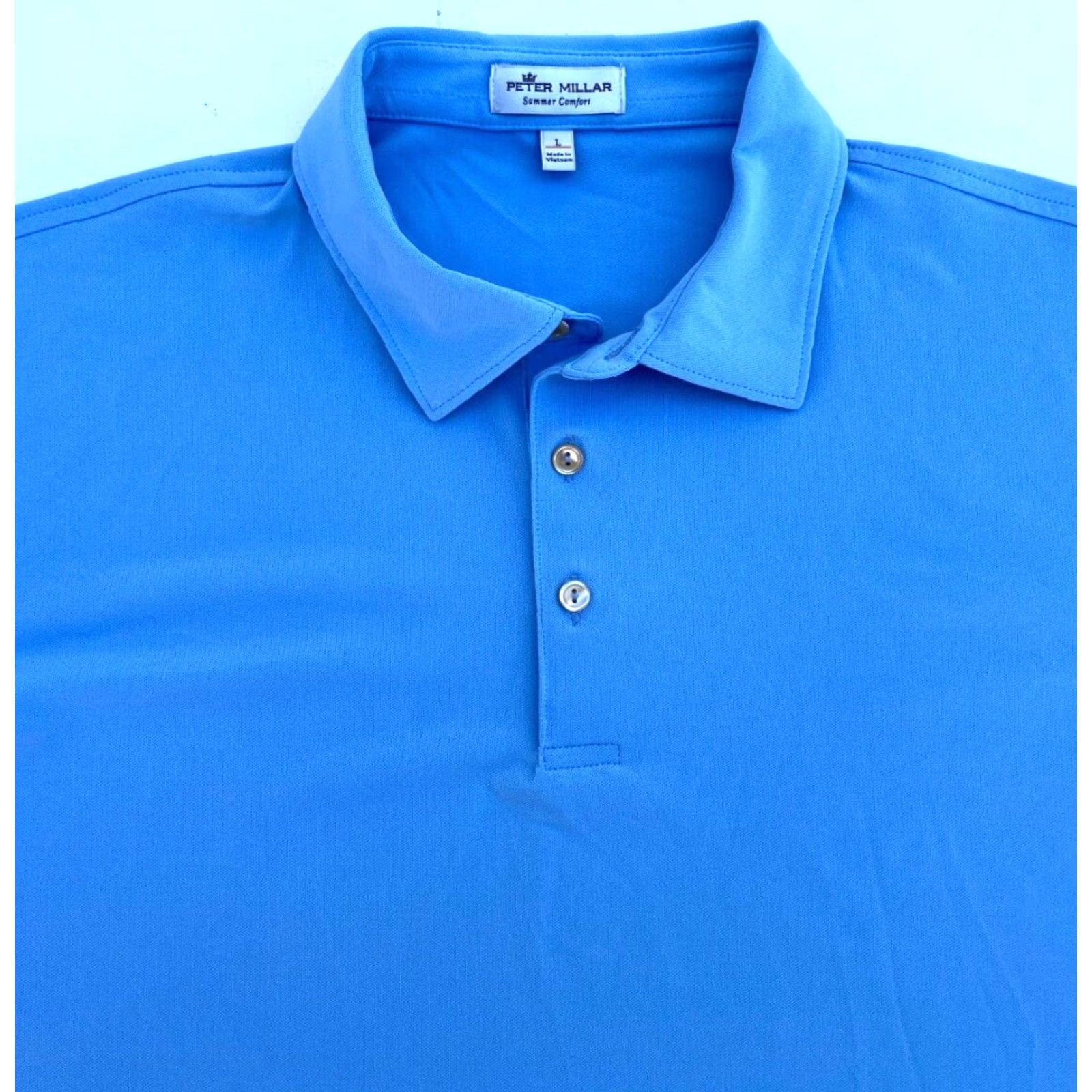 Peter Millar Peter Millar Summer Comfort Performance Polo Shirt Sz L Men’s Short Sleeve Collared Polo Blue Classic, Preppy, Sports Size US L / EU 52-54 / 3 - 3 Thumbnail