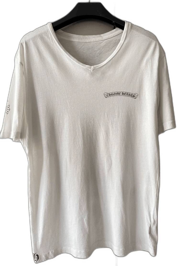 Chrome Hearts chrome hearts white v-neck t-shirt 0079 yq Size US M / EU 48-50 / 2 - 1 Thumbnail