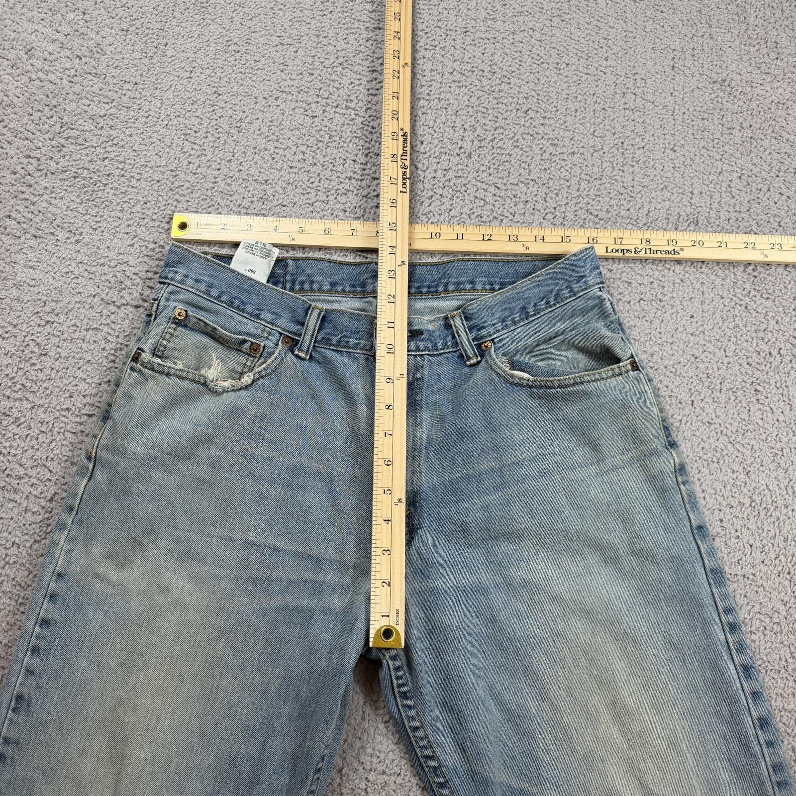 Levi's Levis 550 Relaxed Fit Jeans 34x32 Blue Light Wash Faded Size US 34 / EU 50 - 3 Thumbnail