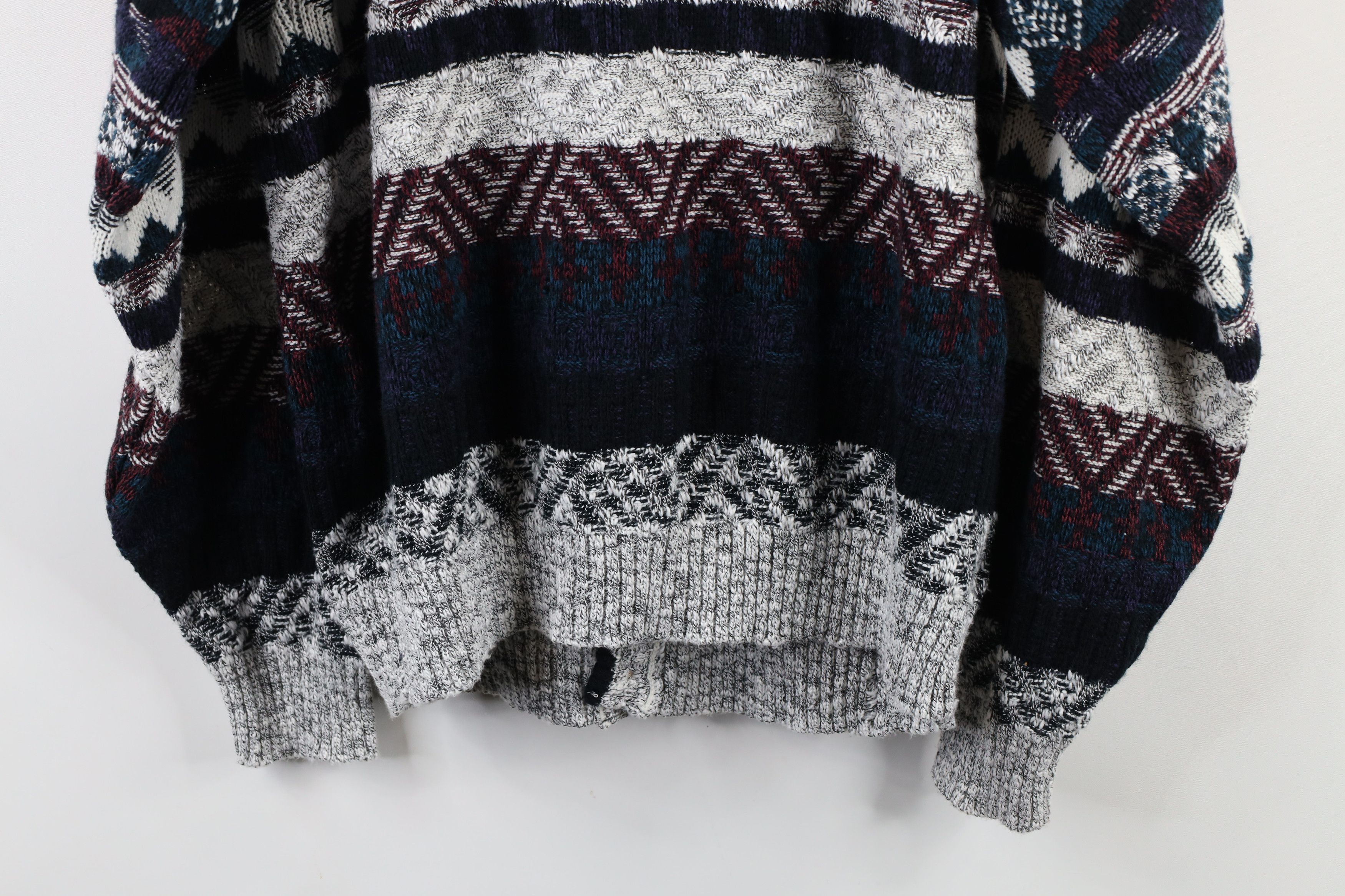 Vintage Vintage 90s Coogi Style Rainbow Grandpa Cardigan Sweater Size US XL / EU 56 / 4 - 10 Thumbnail