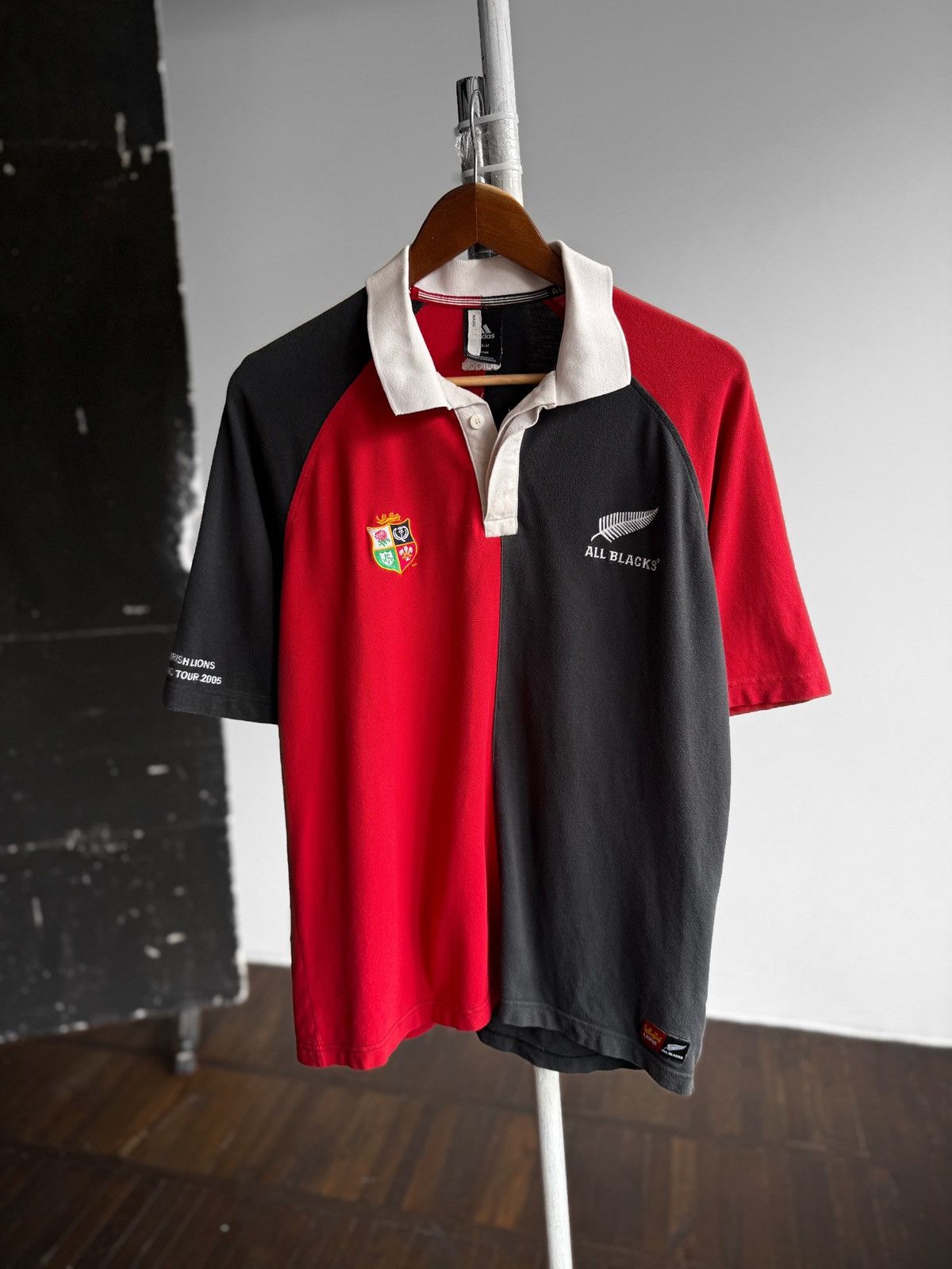 Adidas Vintage 00s All Blacks British Lions 2005 Rugby Polo