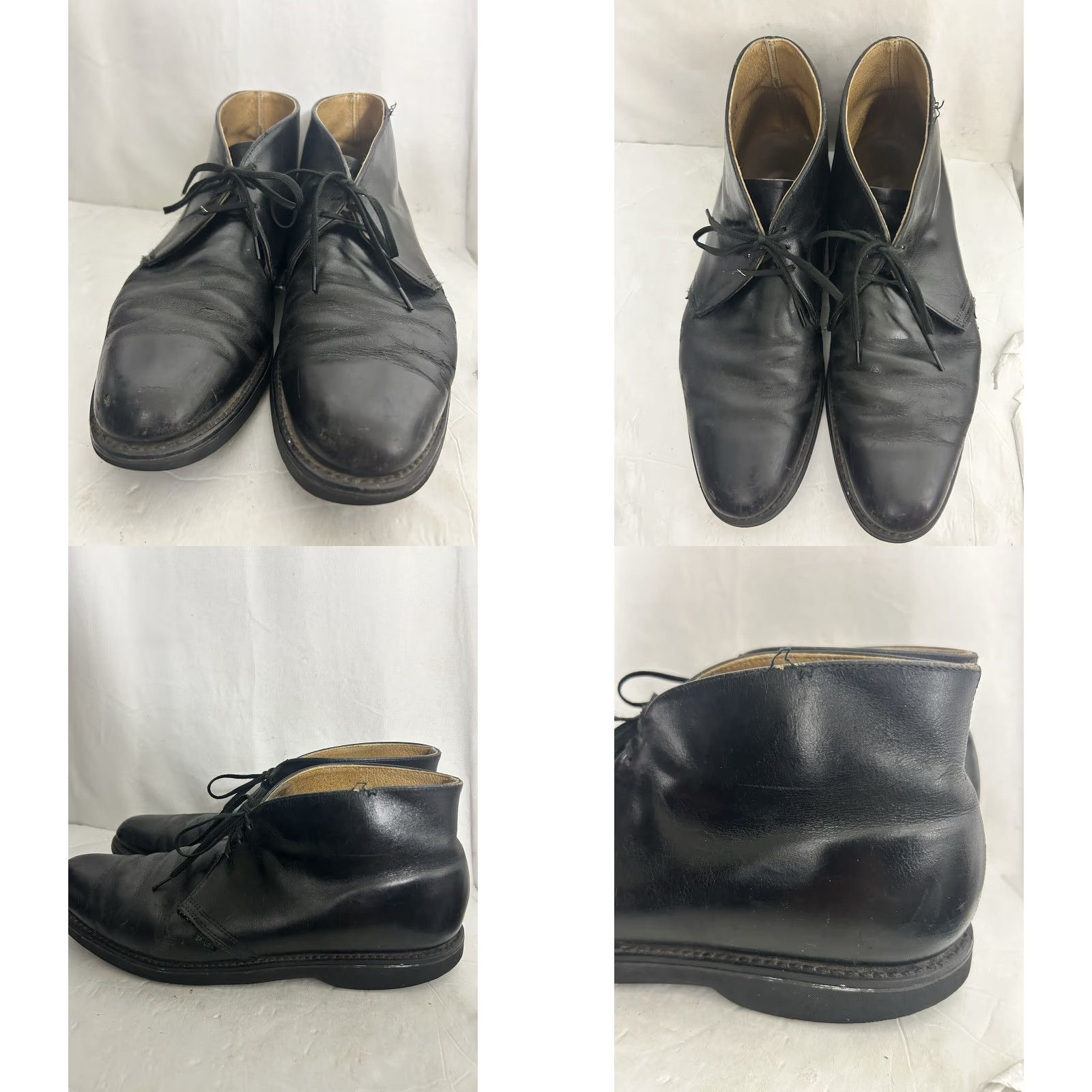 UFC VINTAGE UFCW Black Chukka Boots Leather Mens 11B Made USA Size US 11 / EU 44 - 8 Thumbnail