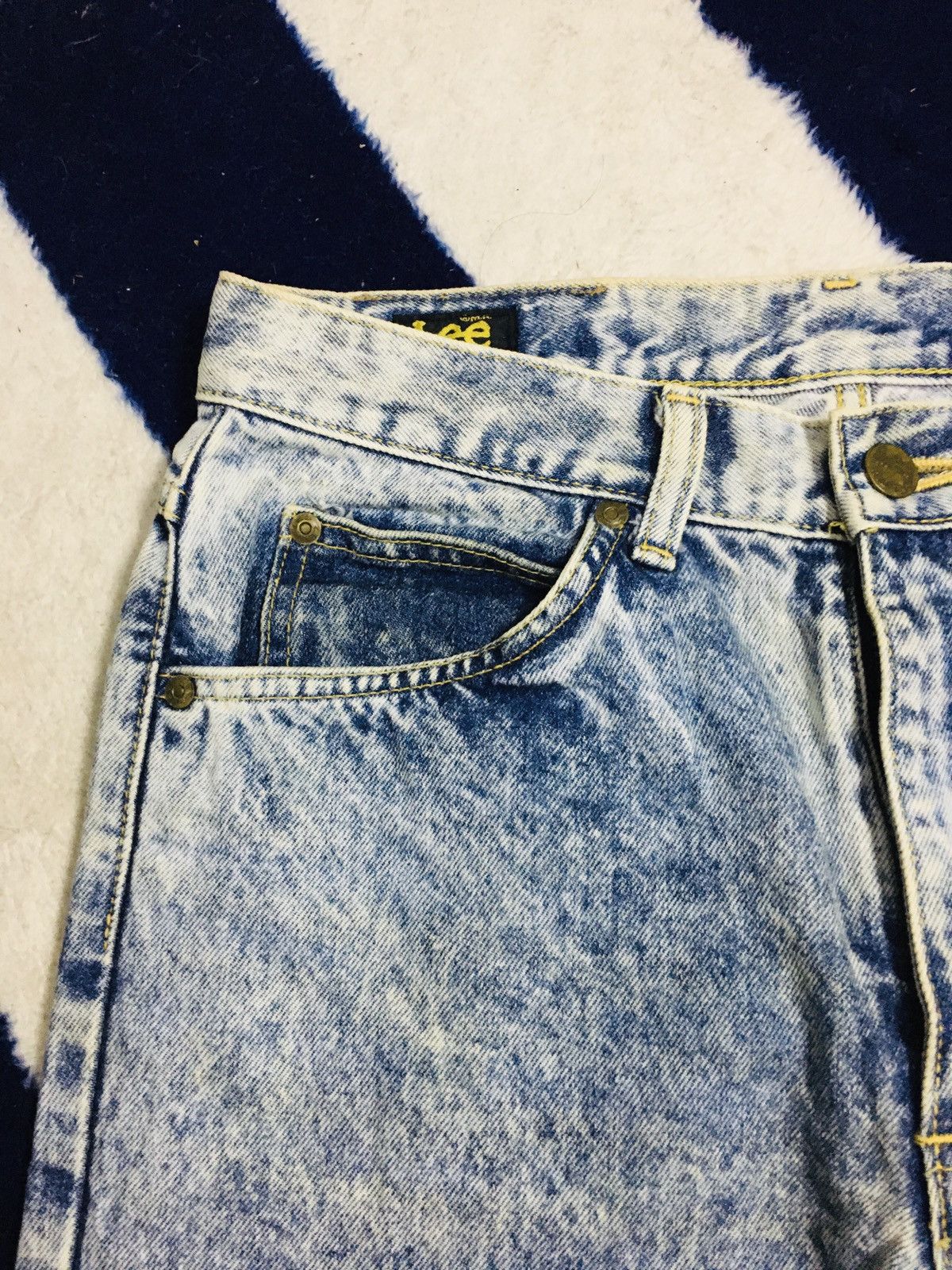 Japanese Brand × Lee Lee Acid Wash Jeans (16) Size US 29 - 13 Thumbnail