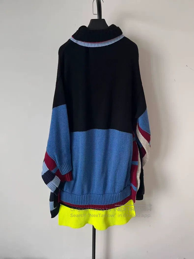 Balenciaga Balenciaga Color Blocked High Neck Woolen Knit Sweater Size XS / US 0-2 / IT 36-38 - 2 Thumbnail