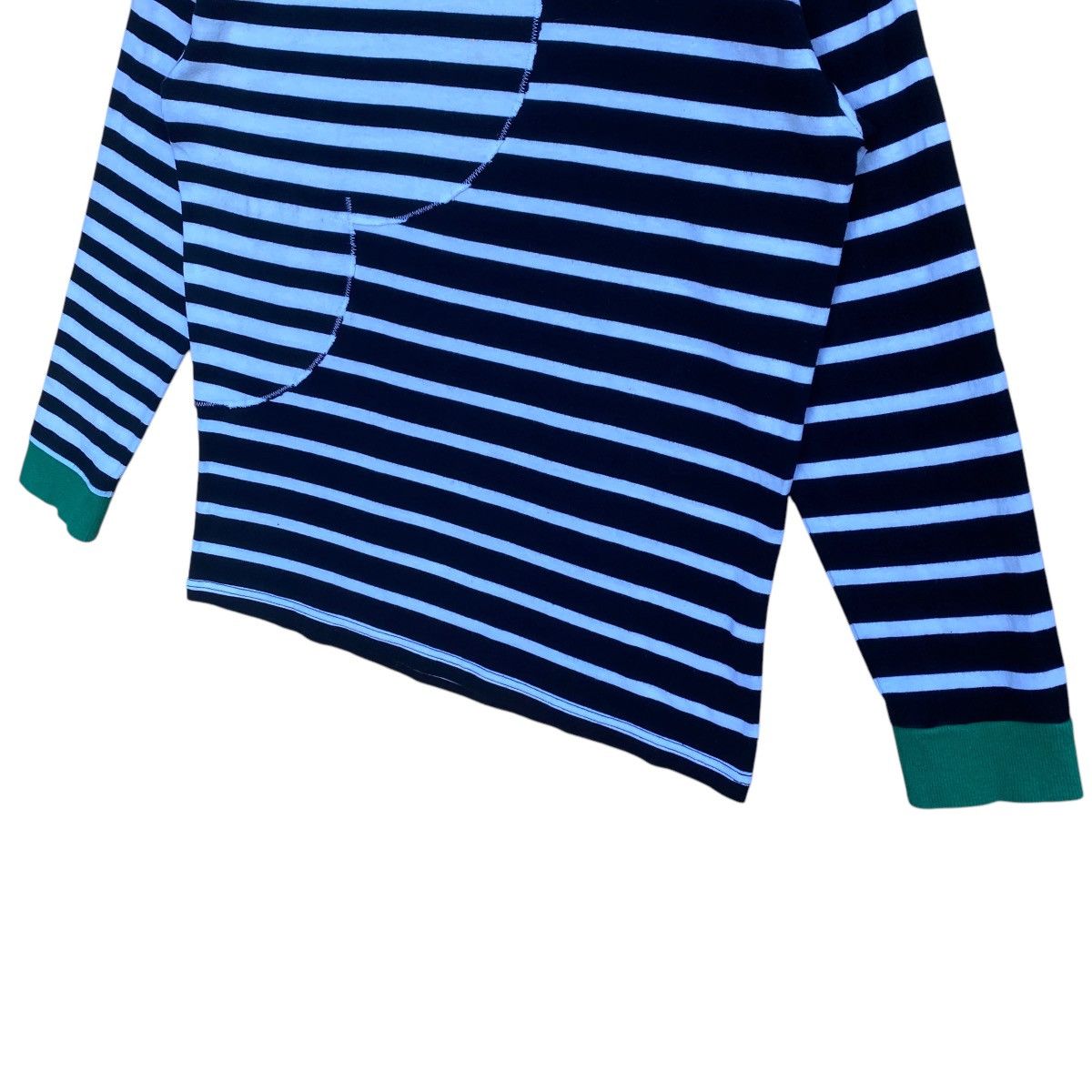 Designer × Frapbois × Issey Miyake Frapbois Half by ISSEY MIYAKE Stripes Longsleeve Tee Shirt Size M / US 6-8 / IT 42-44 - 4 Thumbnail