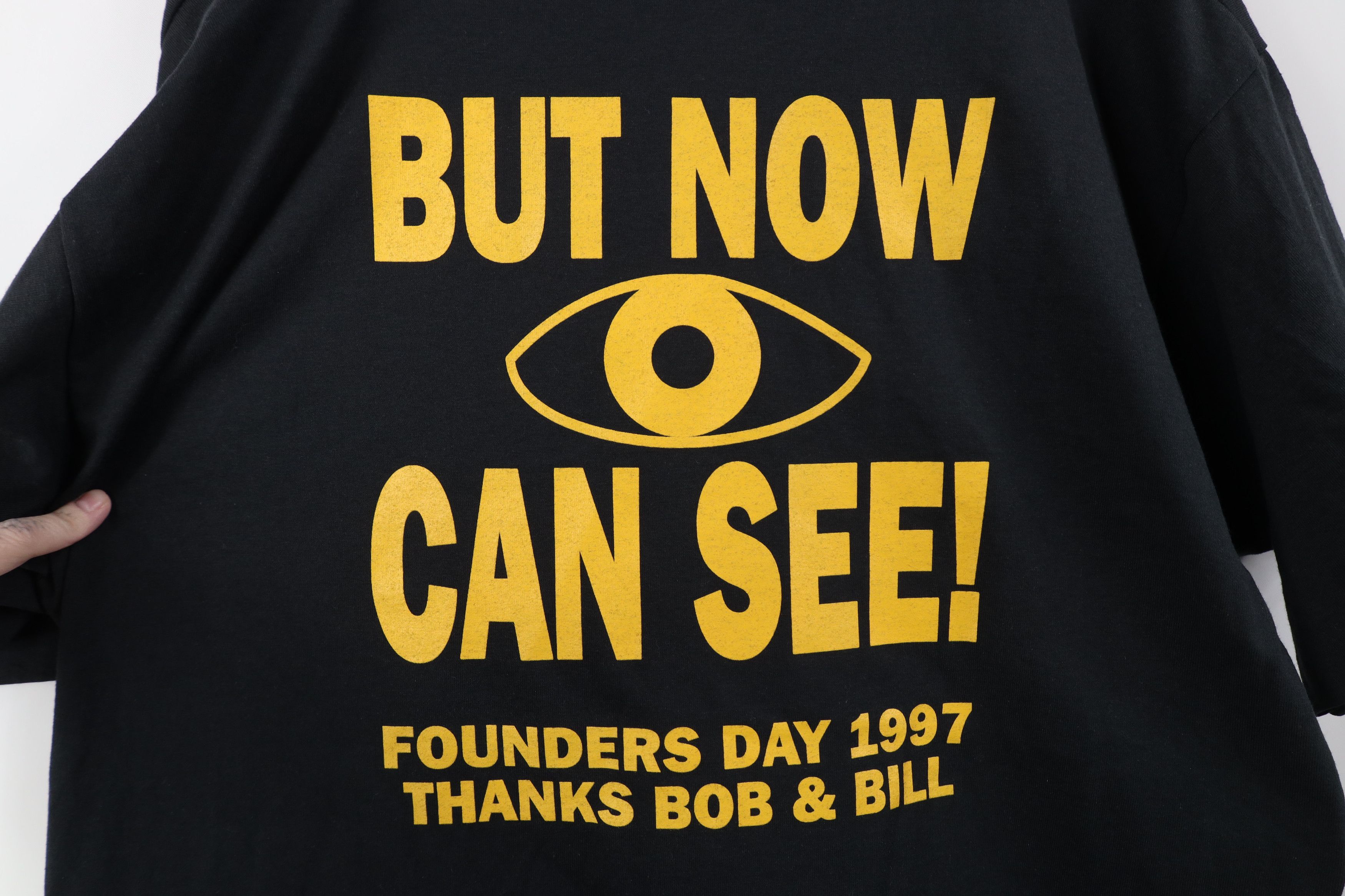 Vintage Vintage 90s Day I Was Blind But Now I See T-Shirt Black Size US XL / EU 56 / 4 - 11 Thumbnail
