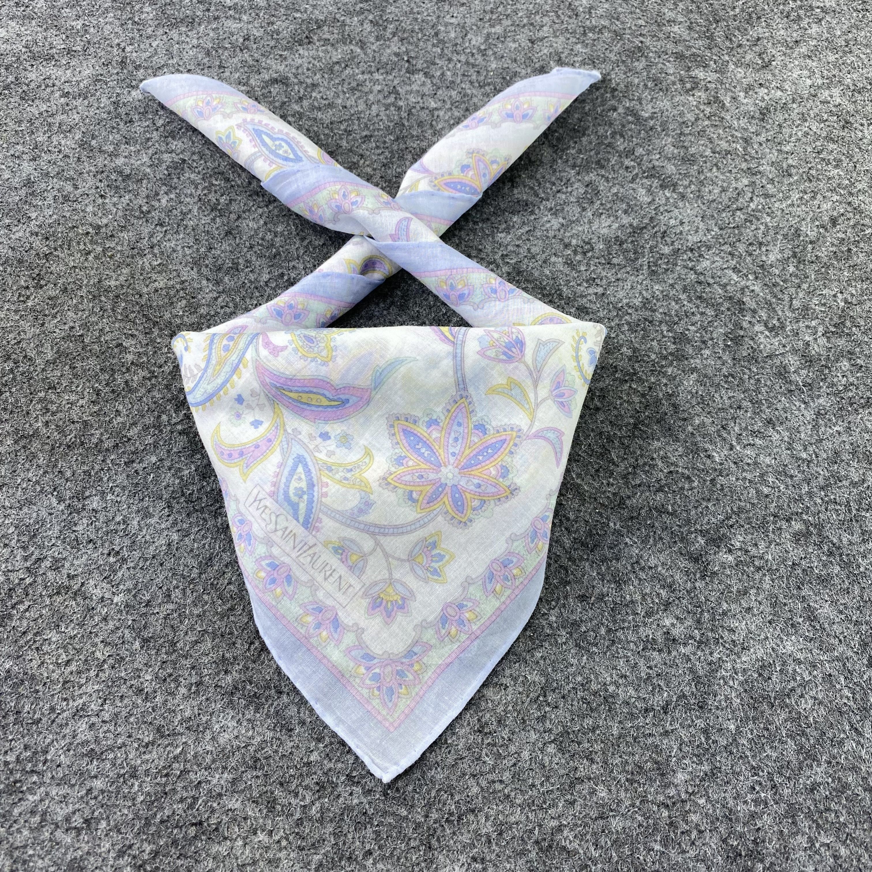 Designer Yves Saint Laurent Handkerchief / Bandana /Neckerchief-B1261 Size ONE SIZE - 2 Thumbnail
