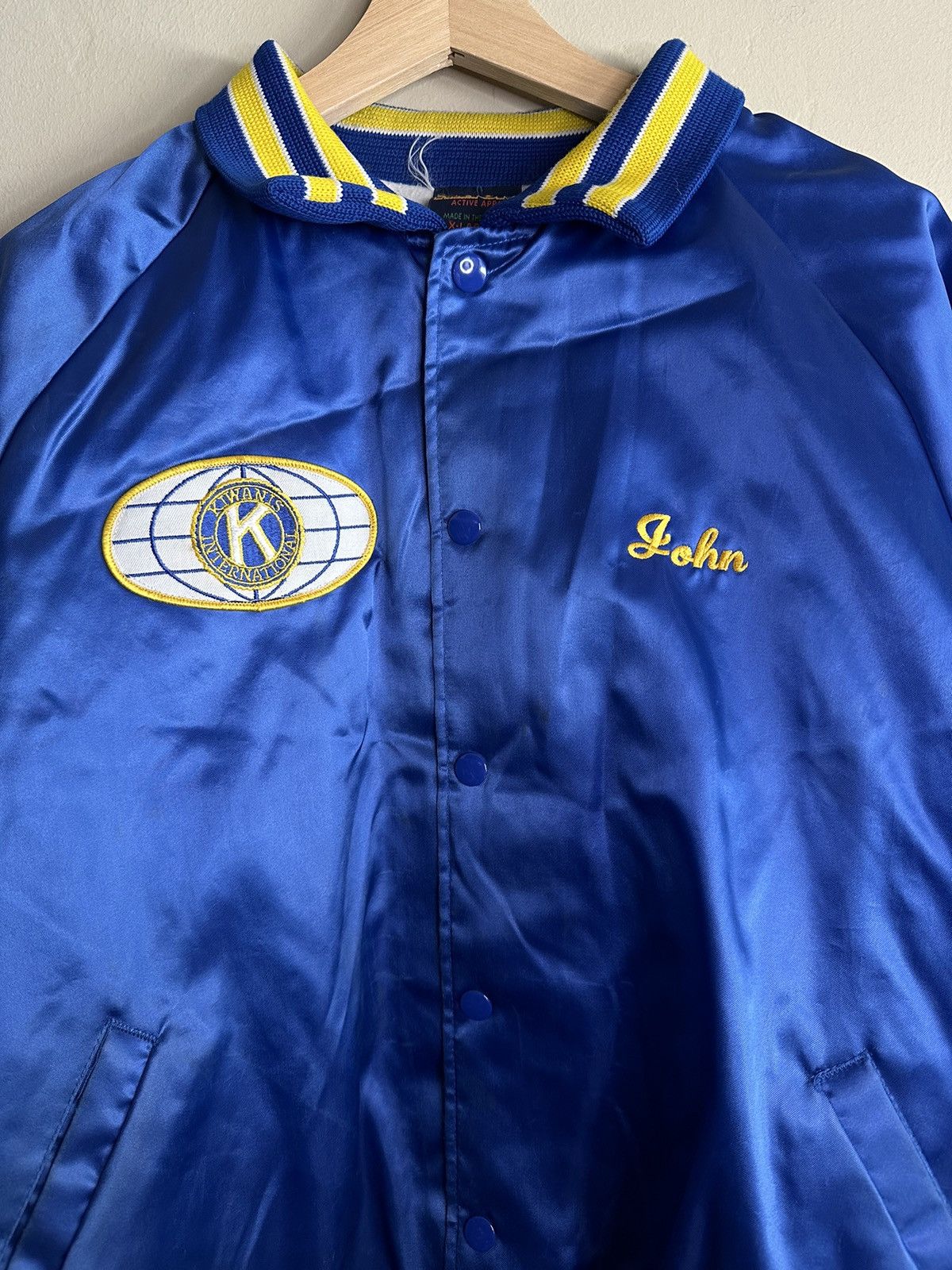 Vintage *RARE* Vintage Kiwanis Granite Bay Satin Embroidered Jacket Size US XL / EU 56 / 4 - 4 Thumbnail