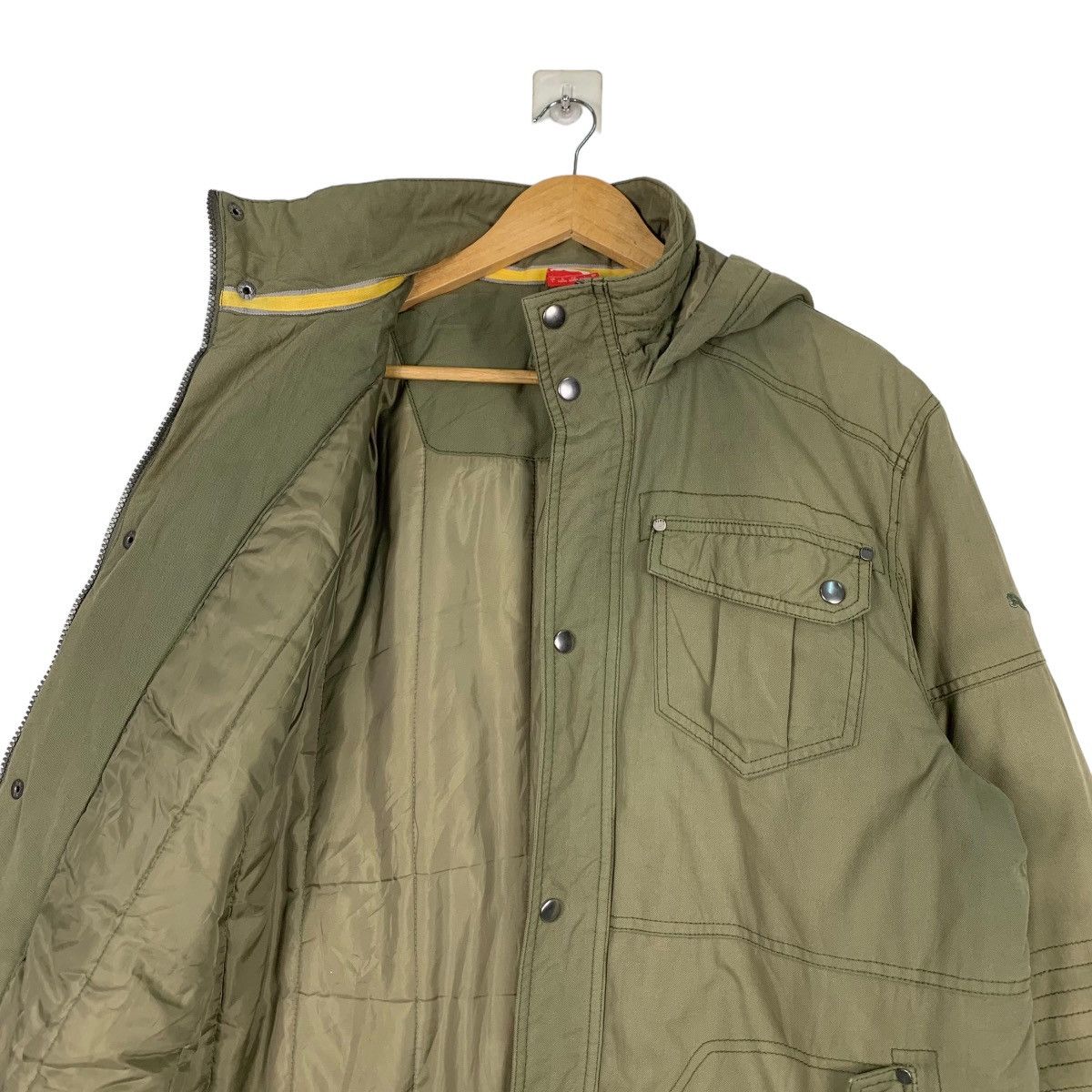 Puma PUMA Four Pocket Hooded Green Jacket #1126-C51 Size US L / EU 52-54 / 3 - 9 Thumbnail