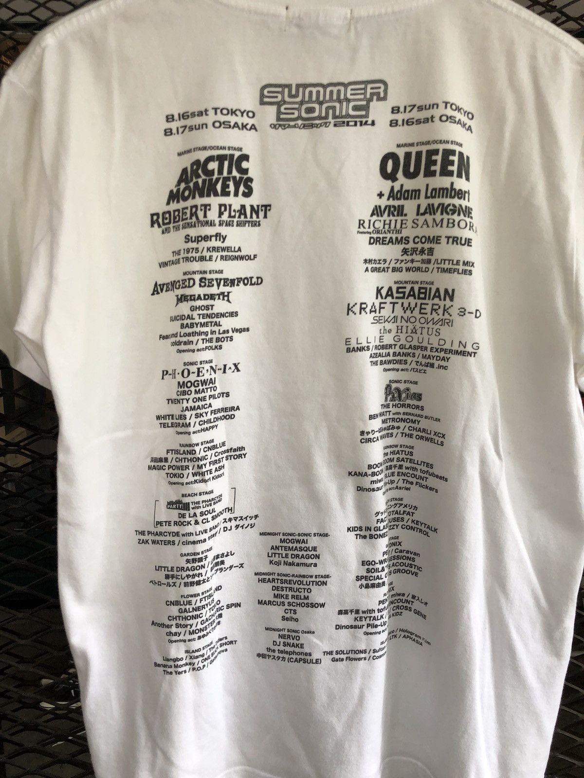 Band Tees × Japanese Brand × Vintage SUMMER SONIC 2014 “ARTIC MONKEYS QUEEN MEGADETH “ TEE SHIRT Size US M / EU 48-50 / 2 - 3 Thumbnail