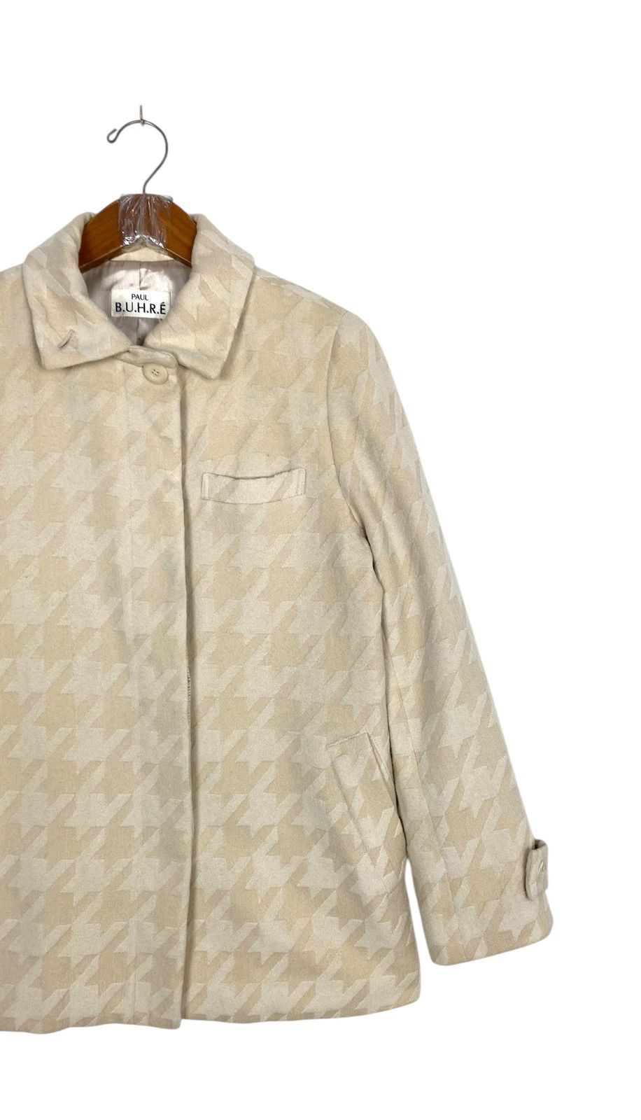 Japanese Brand Rare‼️Vintage Paul Buhre Houndstooth Coat Made in Japan Size M / US 6-8 / IT 42-44 - 3 Thumbnail