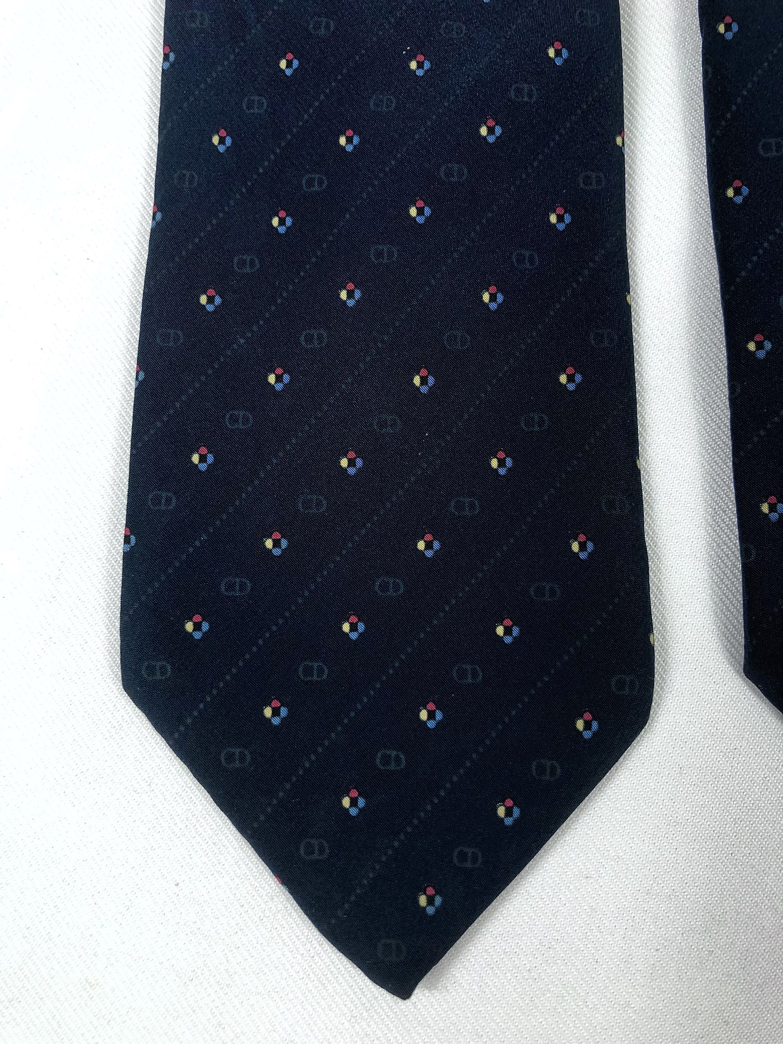 Christian Dior Monsieur Rare Vintage Christian Dior Monsieur CD MonogramSilk Tie Size ONE SIZE - 4 Thumbnail