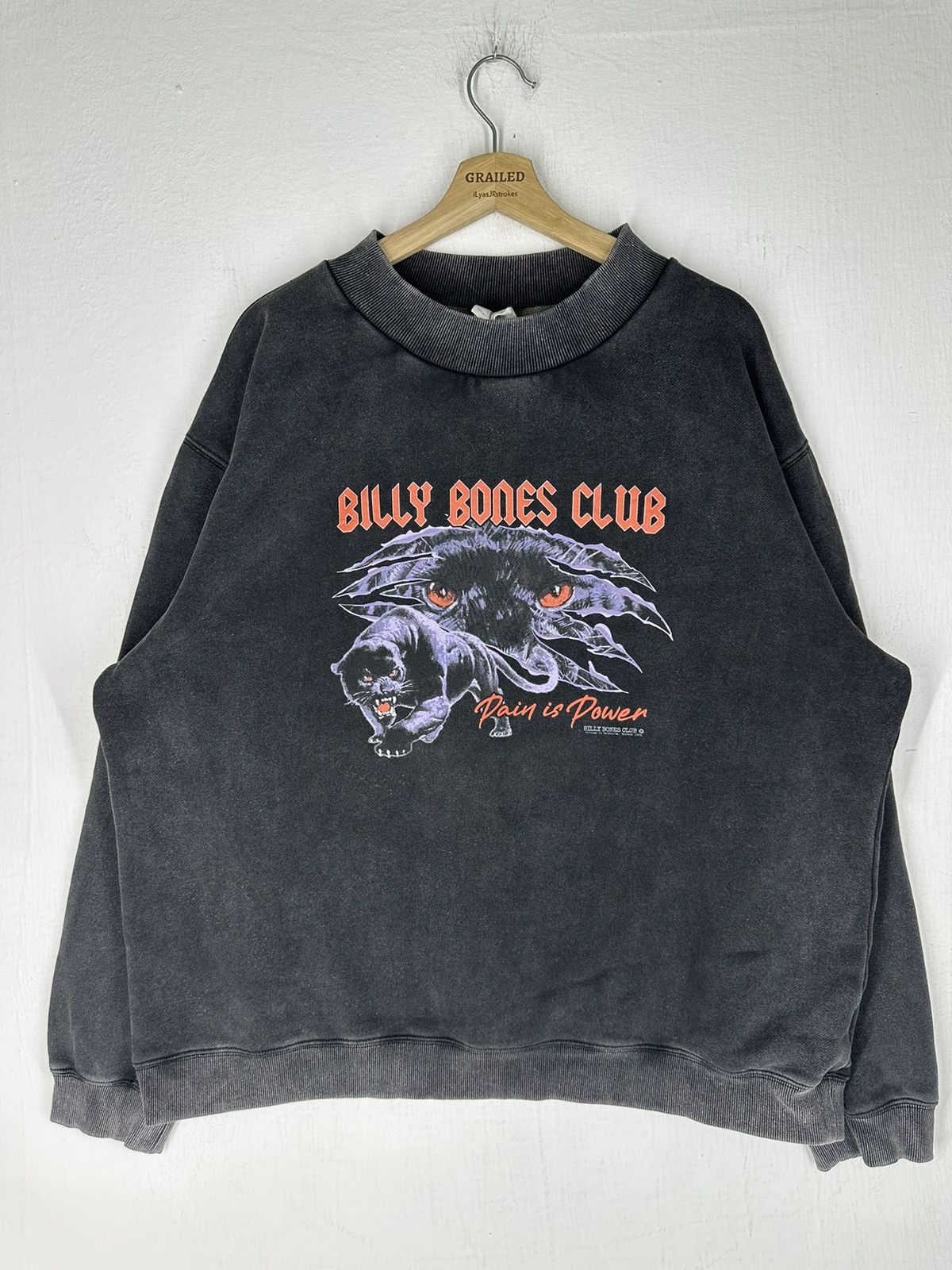 The Australian Outback Collection Vintage Sx Panther Billy Bones Club Sun Faded Sweatshirt Size US XL / EU 56 / 4 - 4 Thumbnail