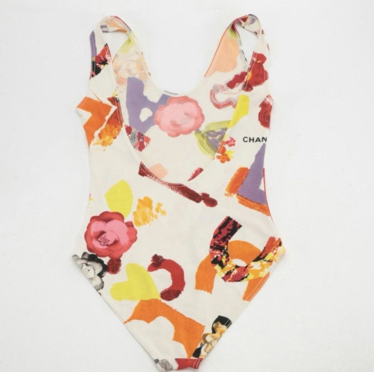 Chanel Vintage CHANEL 1990s Graphic Print Swimsuit Size 38 France Size S / US 4 / IT 40 - 2 Thumbnail