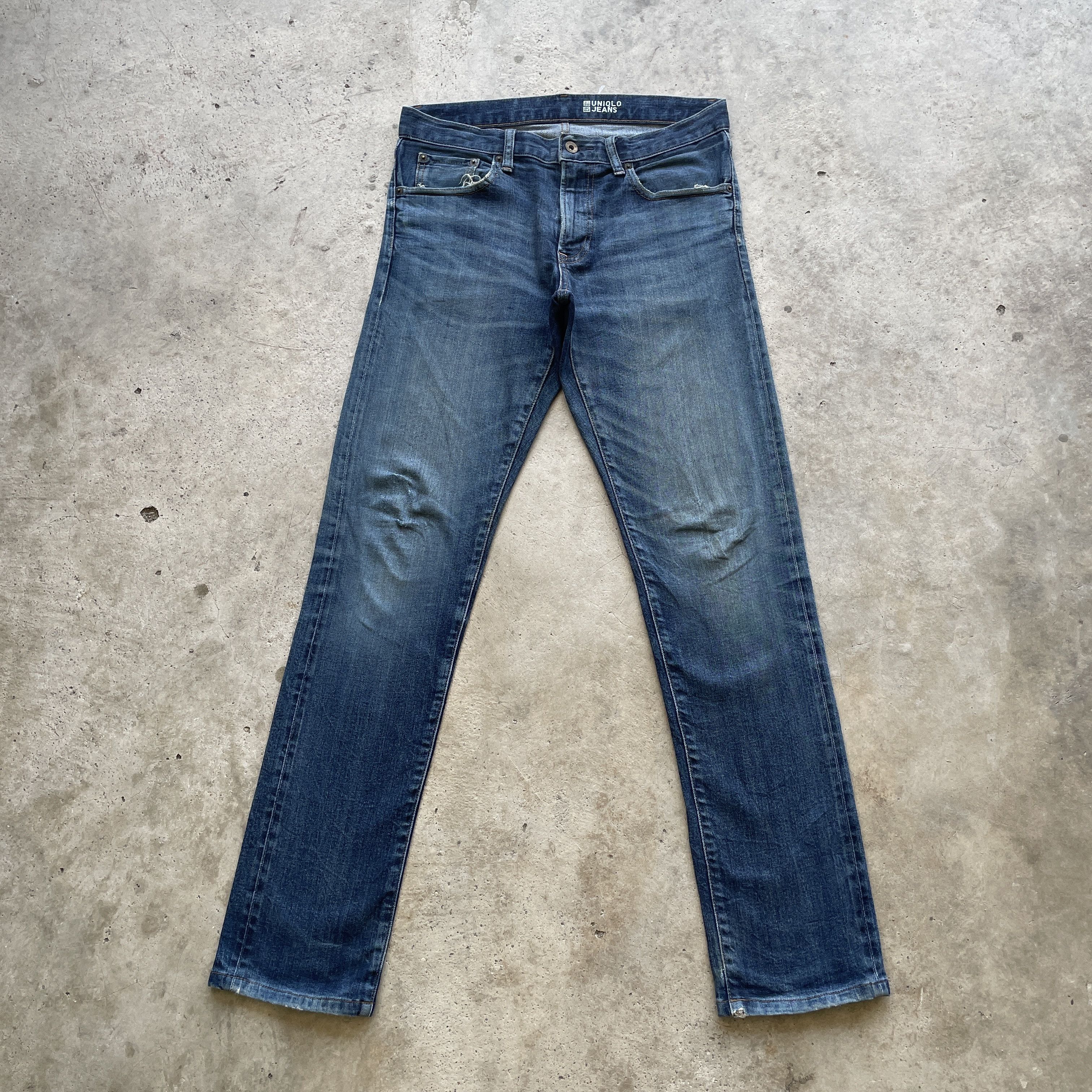 Japanese Brand VINTAGE JAPANESE SLIMFIT DENIM SELVEDGE FADED JEANS PANTS Size US 32 / EU 48 - 2 Thumbnail