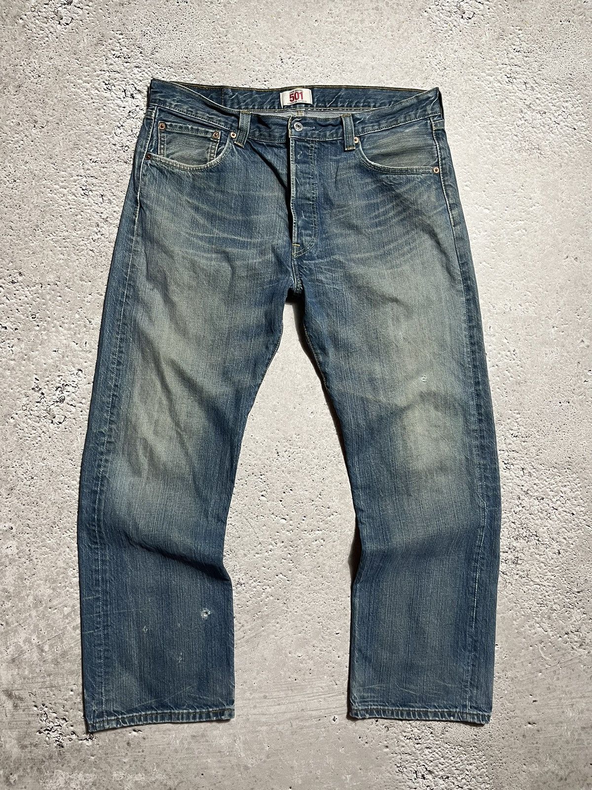 Jean × Levi's × Vintage Levis 501 Vintage 90s USA Distressed Denim Jeans Baggy Size US 36 / EU 52 - 9 Thumbnail