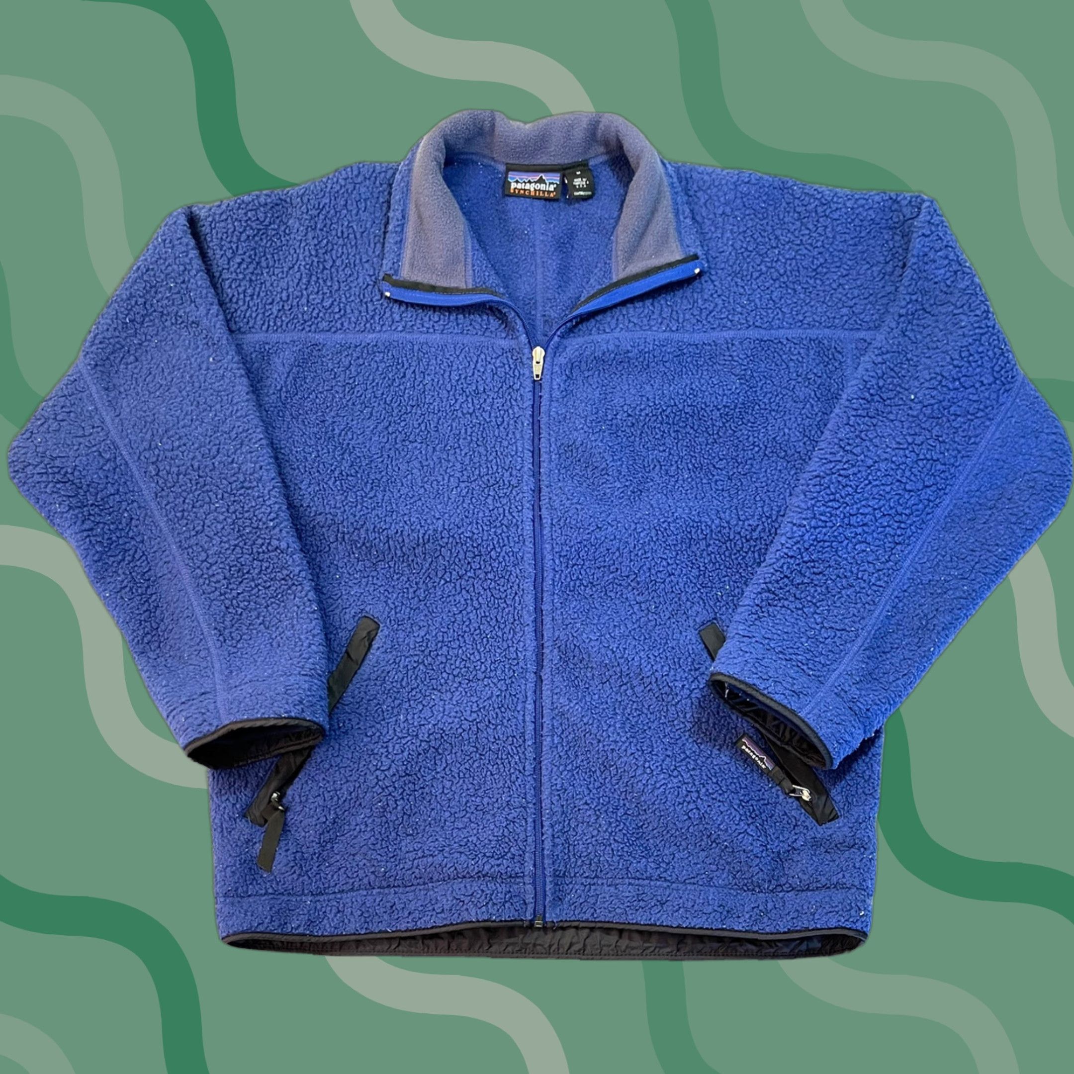 VINTAGE Patagonia Jacket Deep Pile Fleece Gorpcore Rythm Ski USA Mens M Full Zip