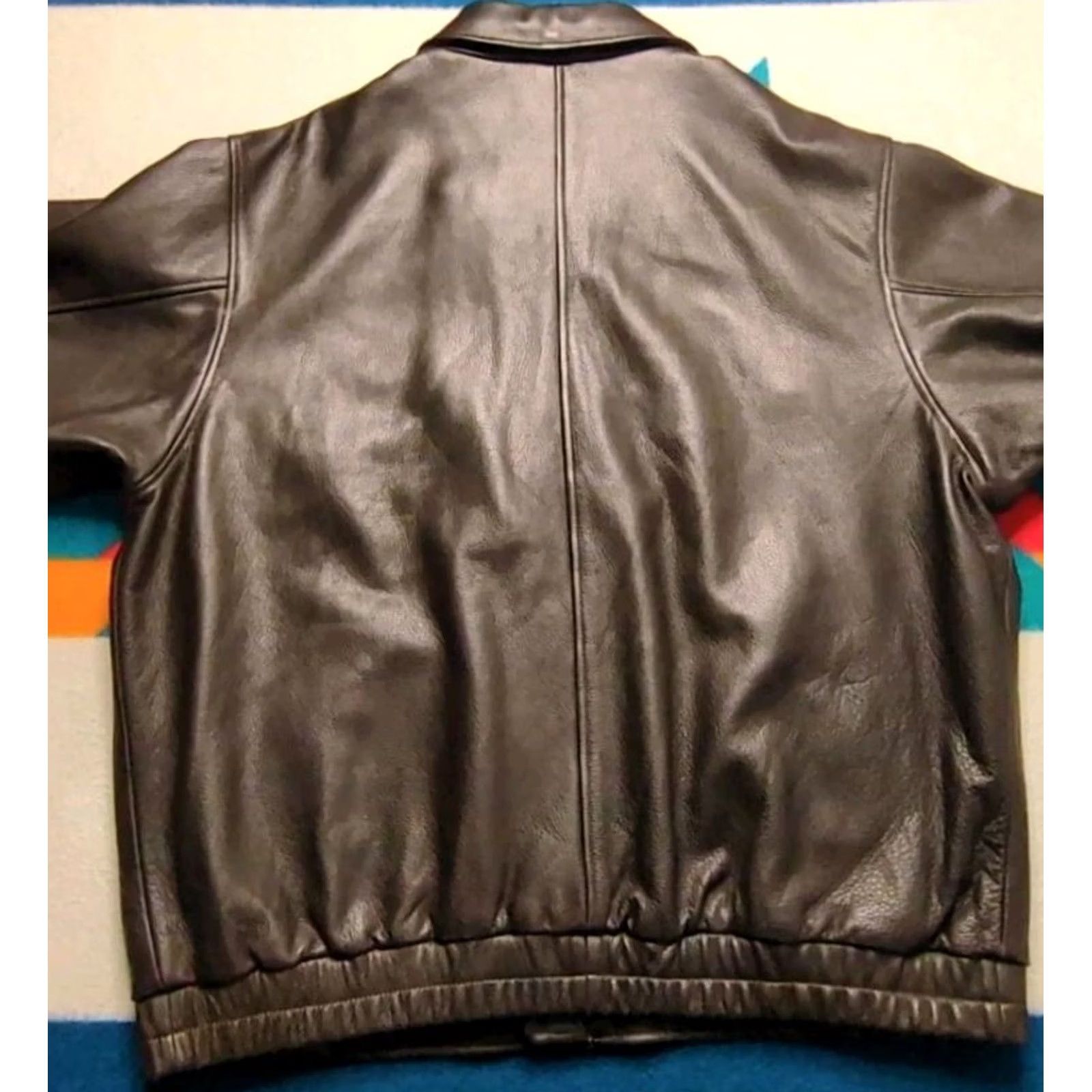 Eddie Bauer VINTAGE Eddie Bauer Leather Bomber Jacket Motorcycle Biker Zip Lined XL Tall Mens Size US XL / EU 56 / 4 - 5 Thumbnail