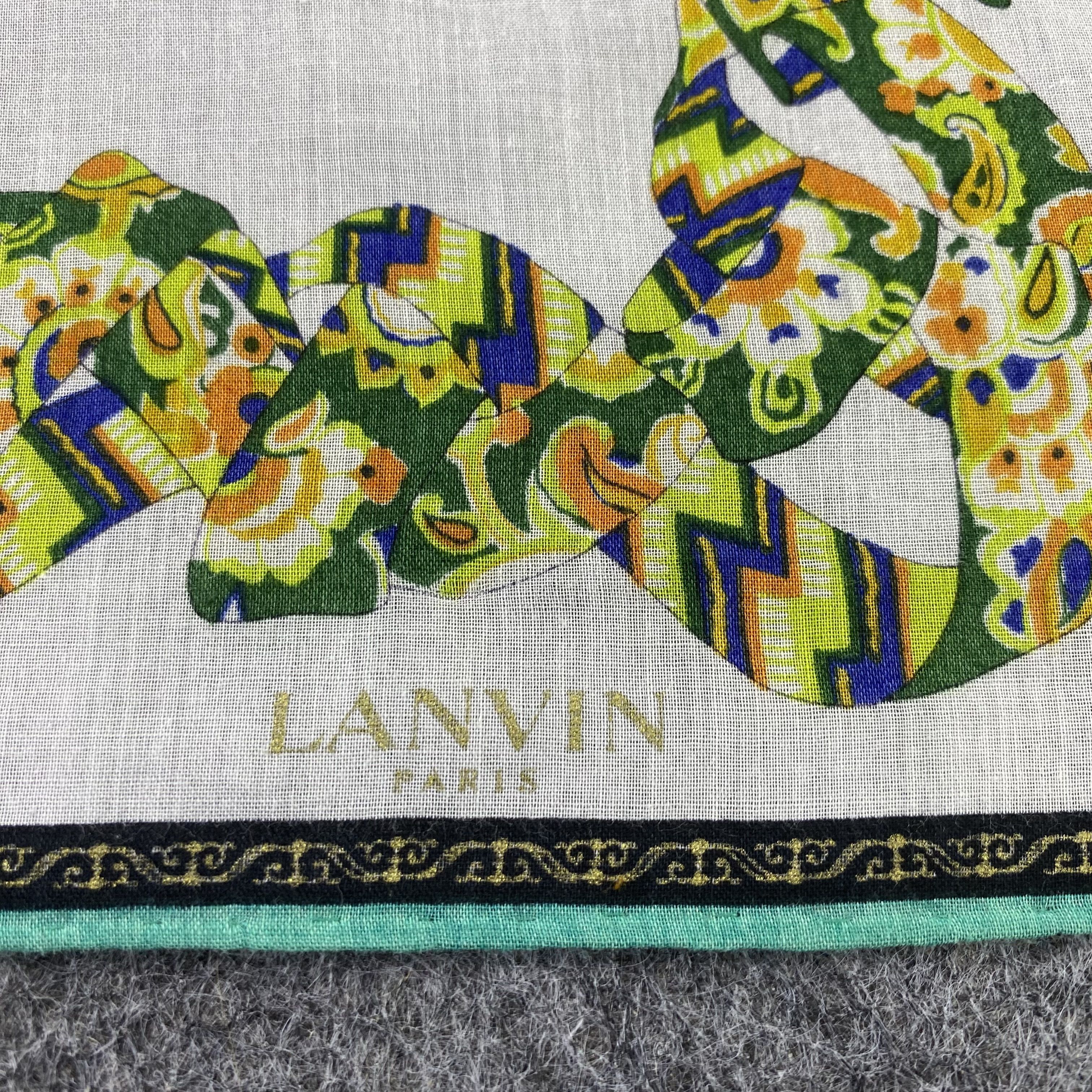Lanvin × Vintage Lanvin Handkerchief / Bandana / Neckerchief / Headscarf-B689 Size ONE SIZE - 5 Thumbnail